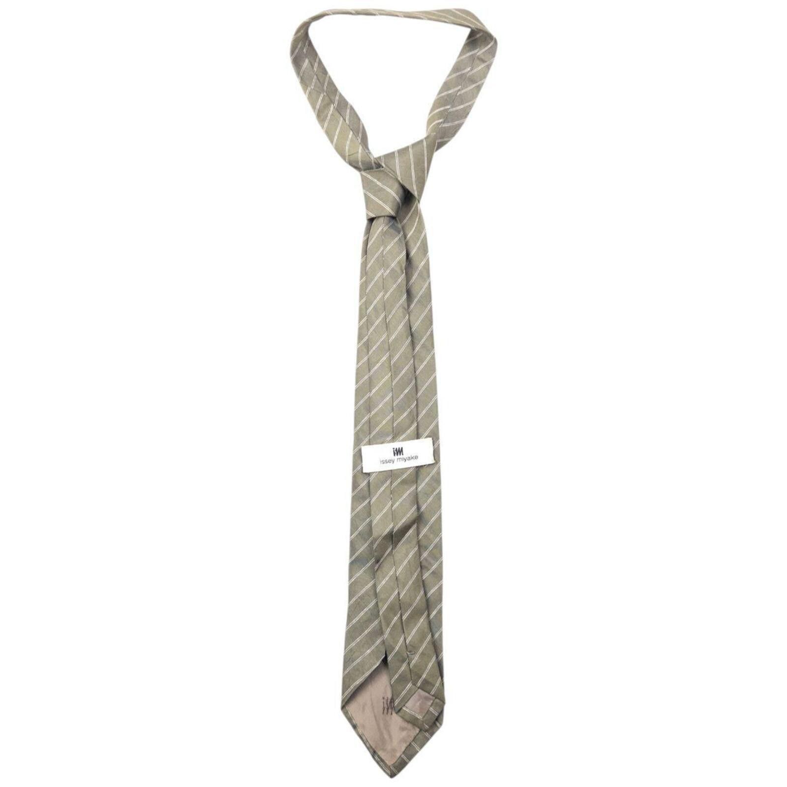 Issey Miyake Vintage 90s Issey Miyake Striped Silk Tie Size ONE SIZE - 2 Thumbnail