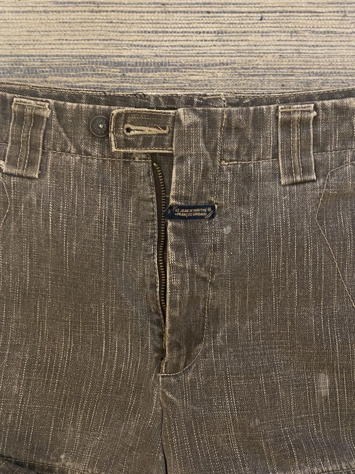 Marithe + Francois Girbaud GIRBAUD Gray Denim Cargo Shorts Size US 31 - 4 Thumbnail