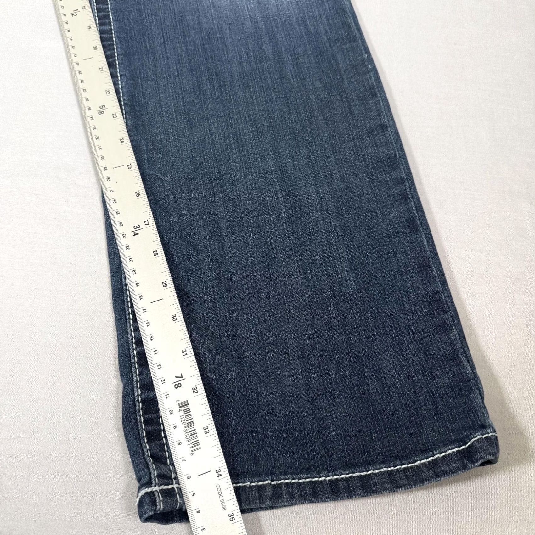 Ariat Ariat Jeans Womens 34L Blue Mid Rise Straight Fit Stretch Denim Pants Work Size 24" / US 00 / IT 34 - 4 Thumbnail