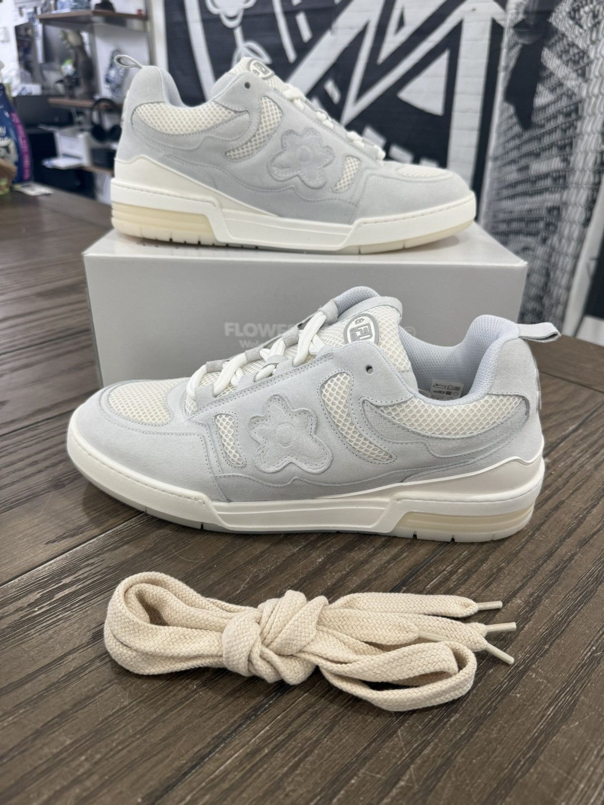 Other ✨ FLOWERS INSTINCT Grey OG Low Top RARE! Size 12 ✨ Size US 12 / EU 45 - 1 Thumbnail
