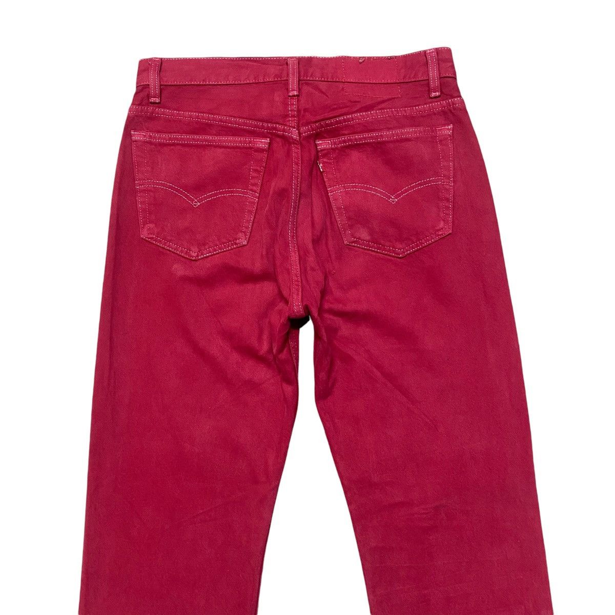 Levi's Vintage 90s Levis 501 Red Denim Jeans Dyed Size US 31 - 9 Thumbnail