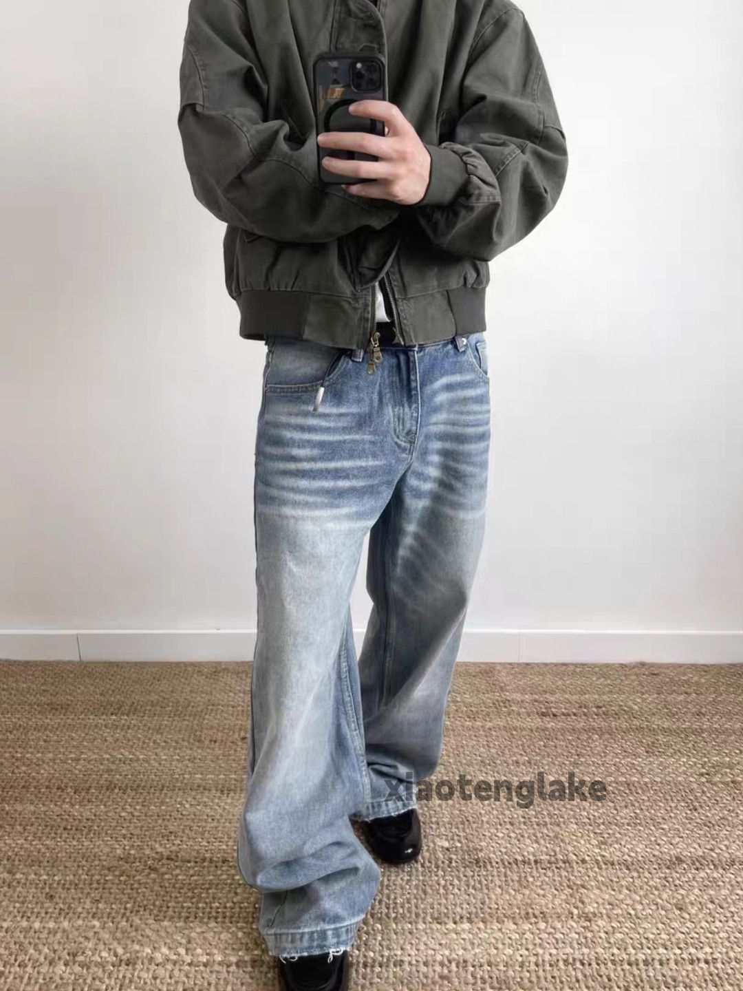 Jean Unisex utility loose baggy skate hiphop y2k jeans Size US 28 / EU 44 - 4 Thumbnail