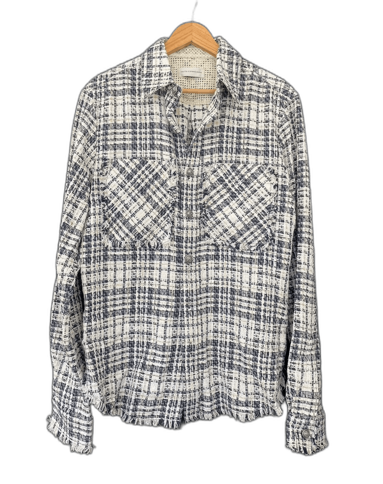 Faith Connexion Blue and White Checkered Button-Up Shirt Size M / US 6-8 / IT 42-44 - 1 Thumbnail
