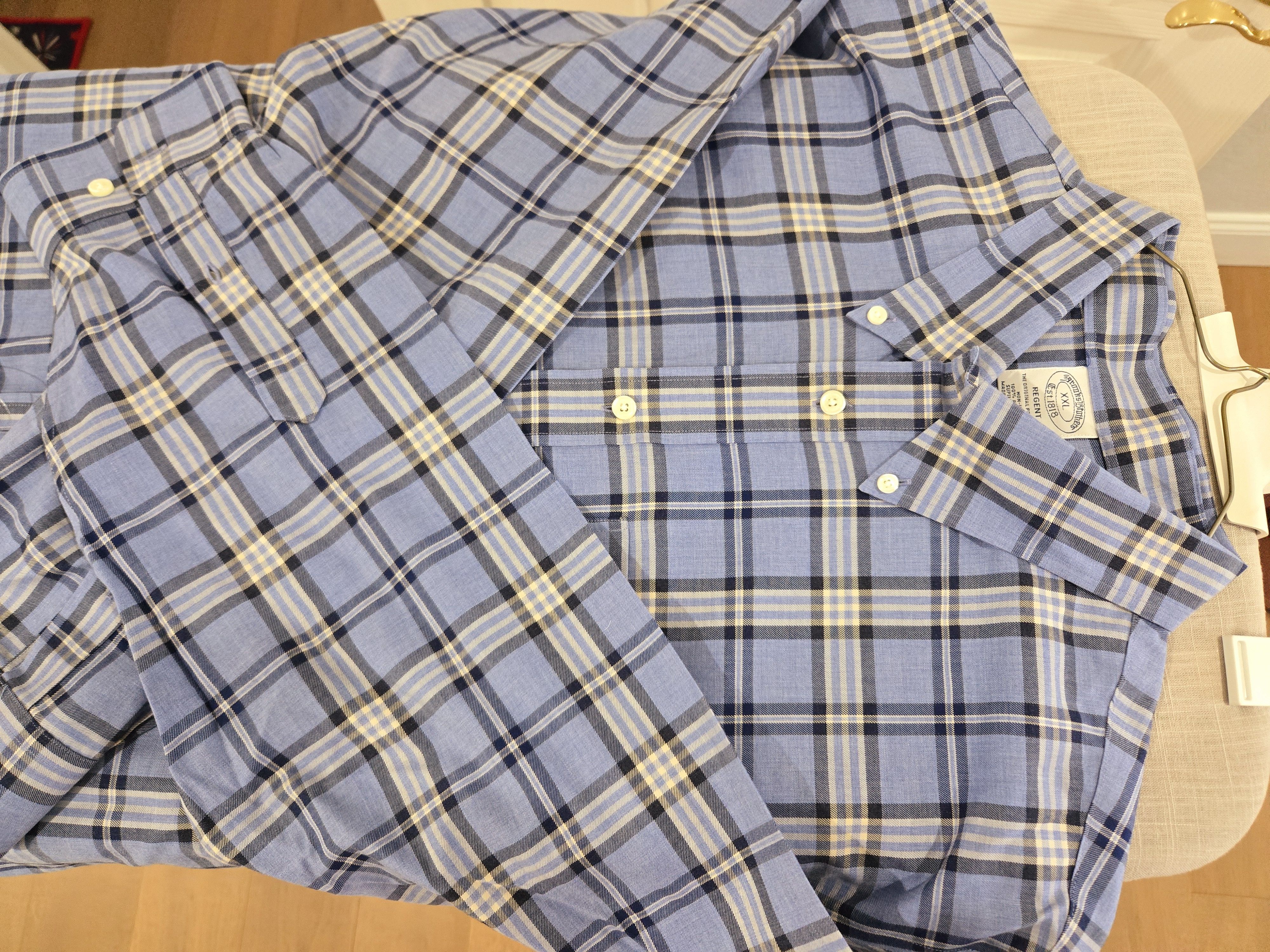Brooks Brothers Brooks Brothers Blue Plaid Regents Shirt - NEW Size US XXL / EU 58 / 5 - 5 Thumbnail