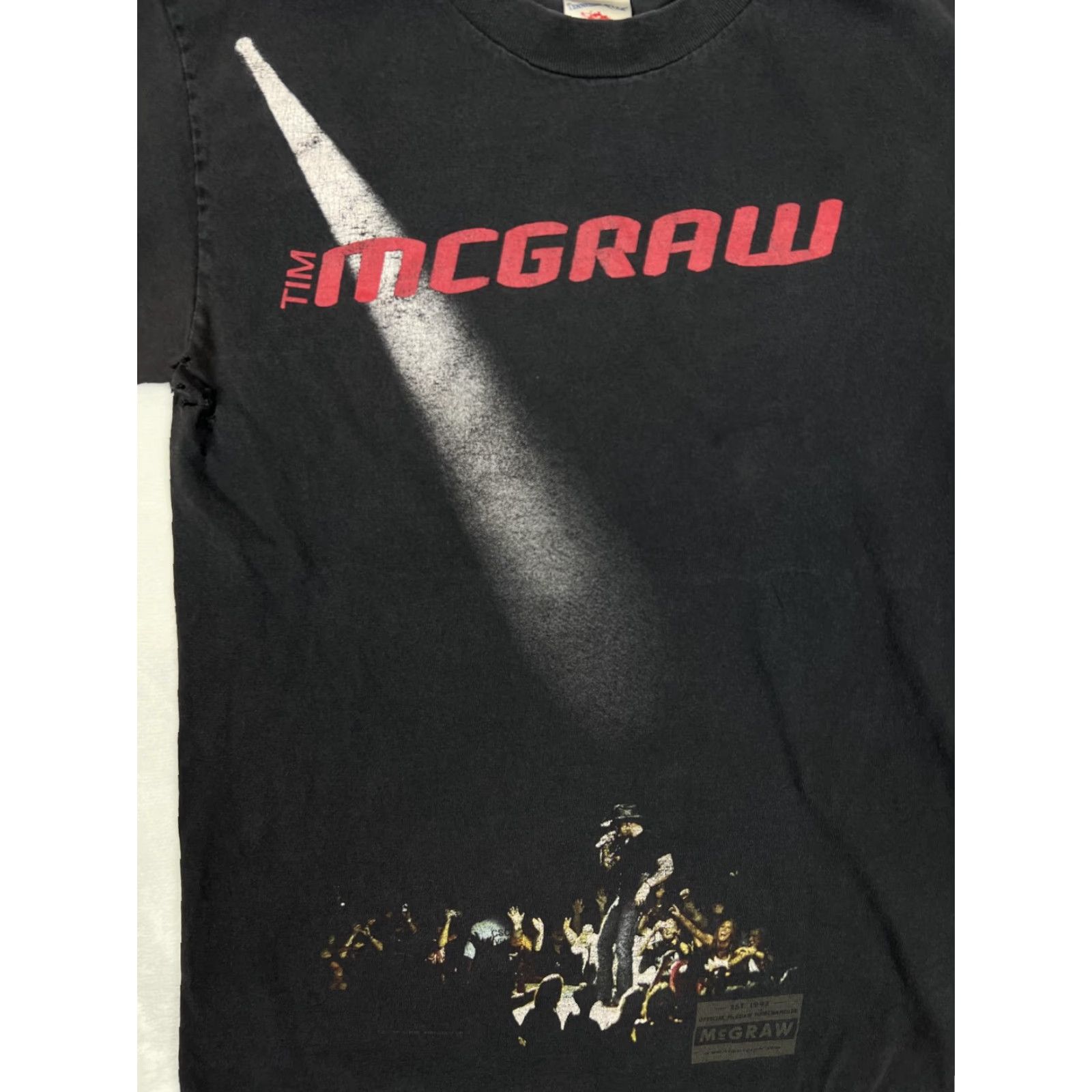 Vintage VINTAGE Tim McGraw T-Shirt Mens Small Black Year Of McGraw Tour Concert Tee Size US S / EU 44-46 / 1 - 4 Thumbnail