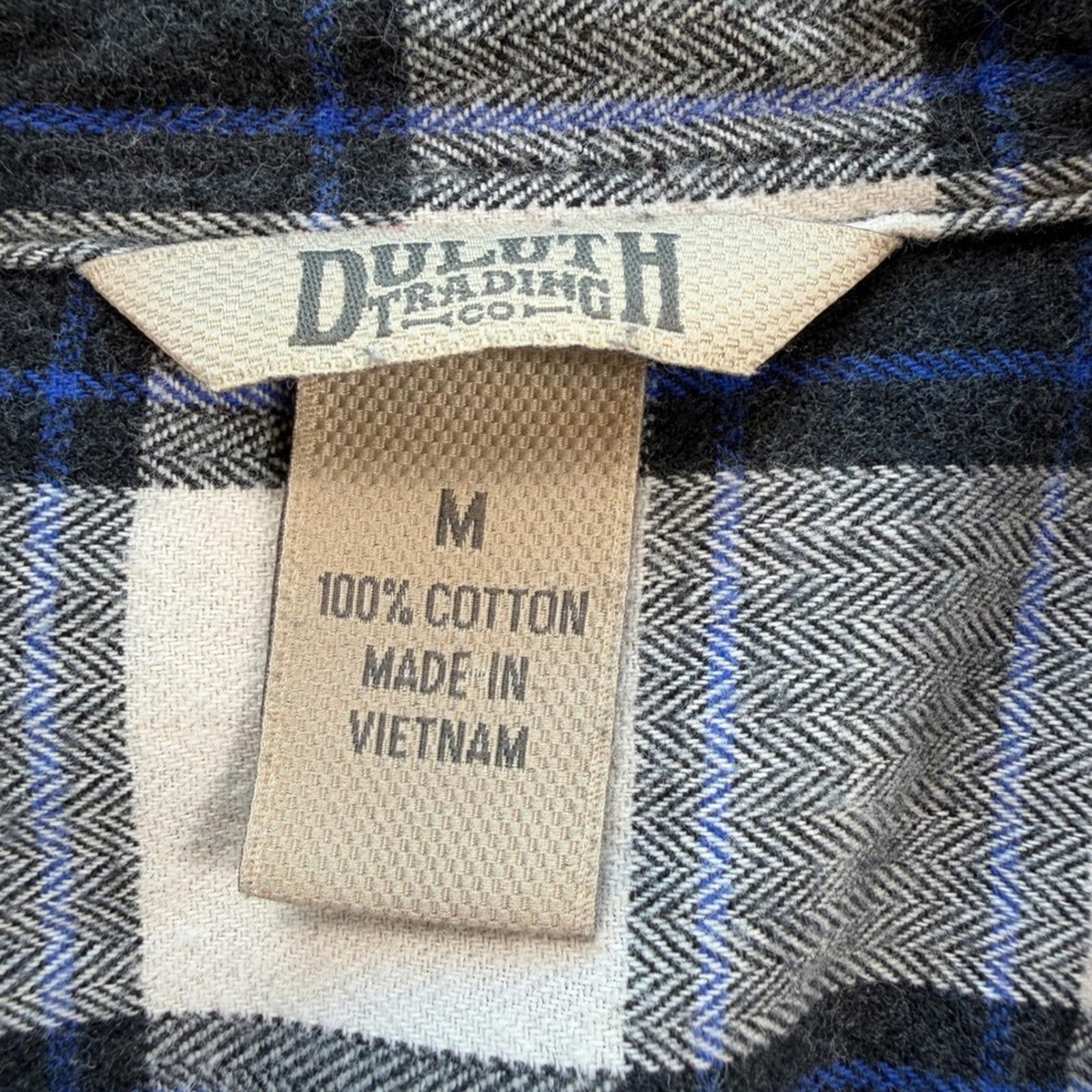 Duluth Trading Company Duluth Trading Company Mens Medium Blue Plaid Flannel Shirt Size US M / EU 48-50 / 2 - 4 Thumbnail