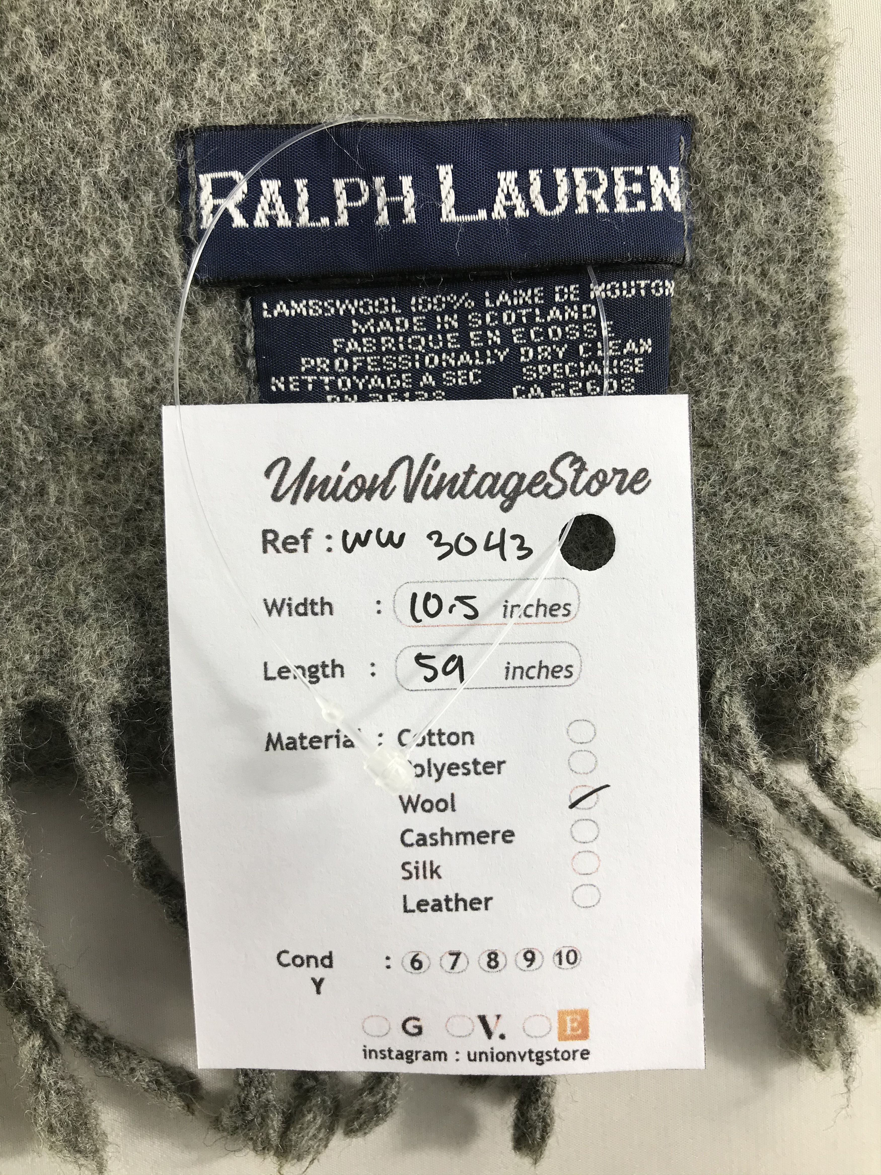 Ralph Lauren × Vintage Ralph Lauren Scarf / Muffler / Neckwear - WW3043 Size ONE SIZE - 5 Thumbnail