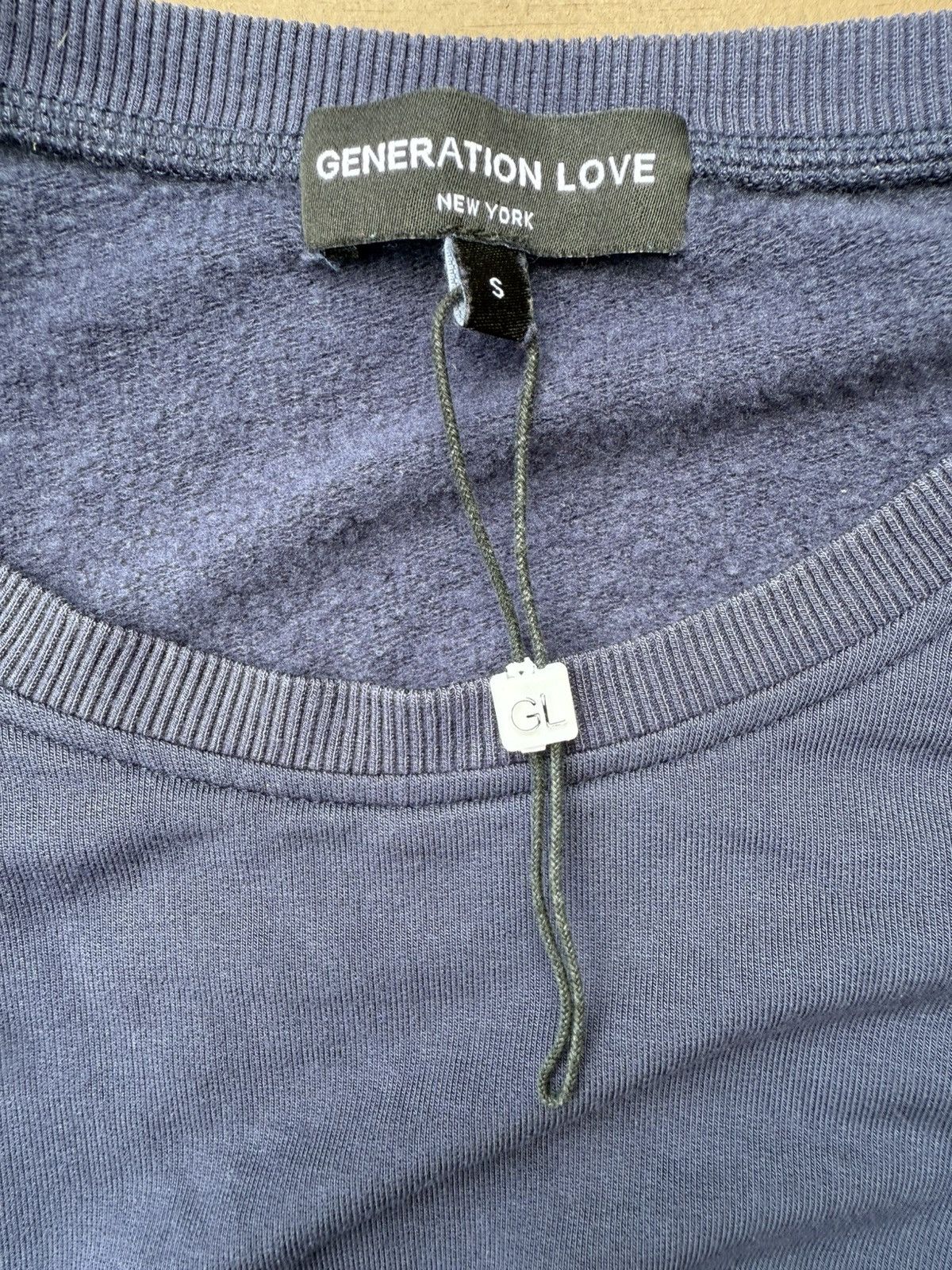 Generation Love Generation Love Finley Faux Leather Sleeve Sweatshirt Navy Size S / US 4 / IT 40 - 5 Thumbnail