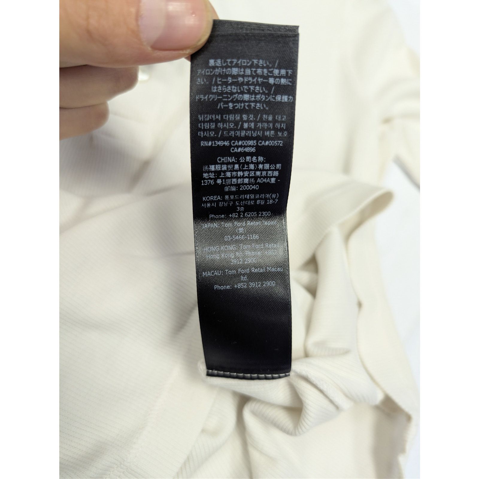 Tom Ford o1rshd1 Ribbed Henley Shirt Sweatshirt T-Shirt in Chalk 60 Size US XXL / EU 58 / 5 - 20 Thumbnail