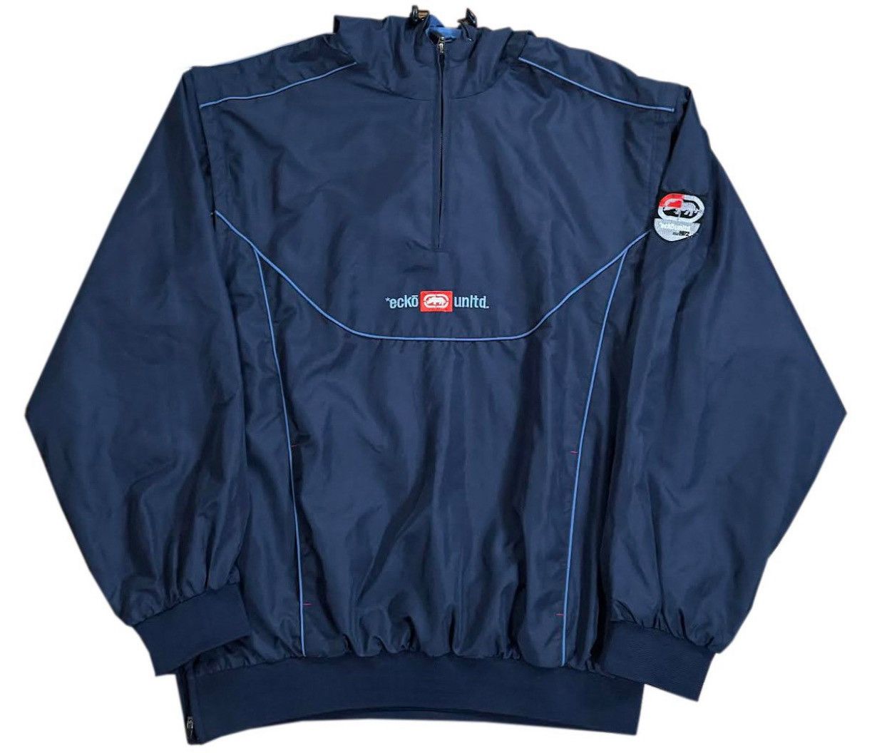 Vintage Ecko Unltd 2 In 1 Light Hooded Jacket (Size XL)