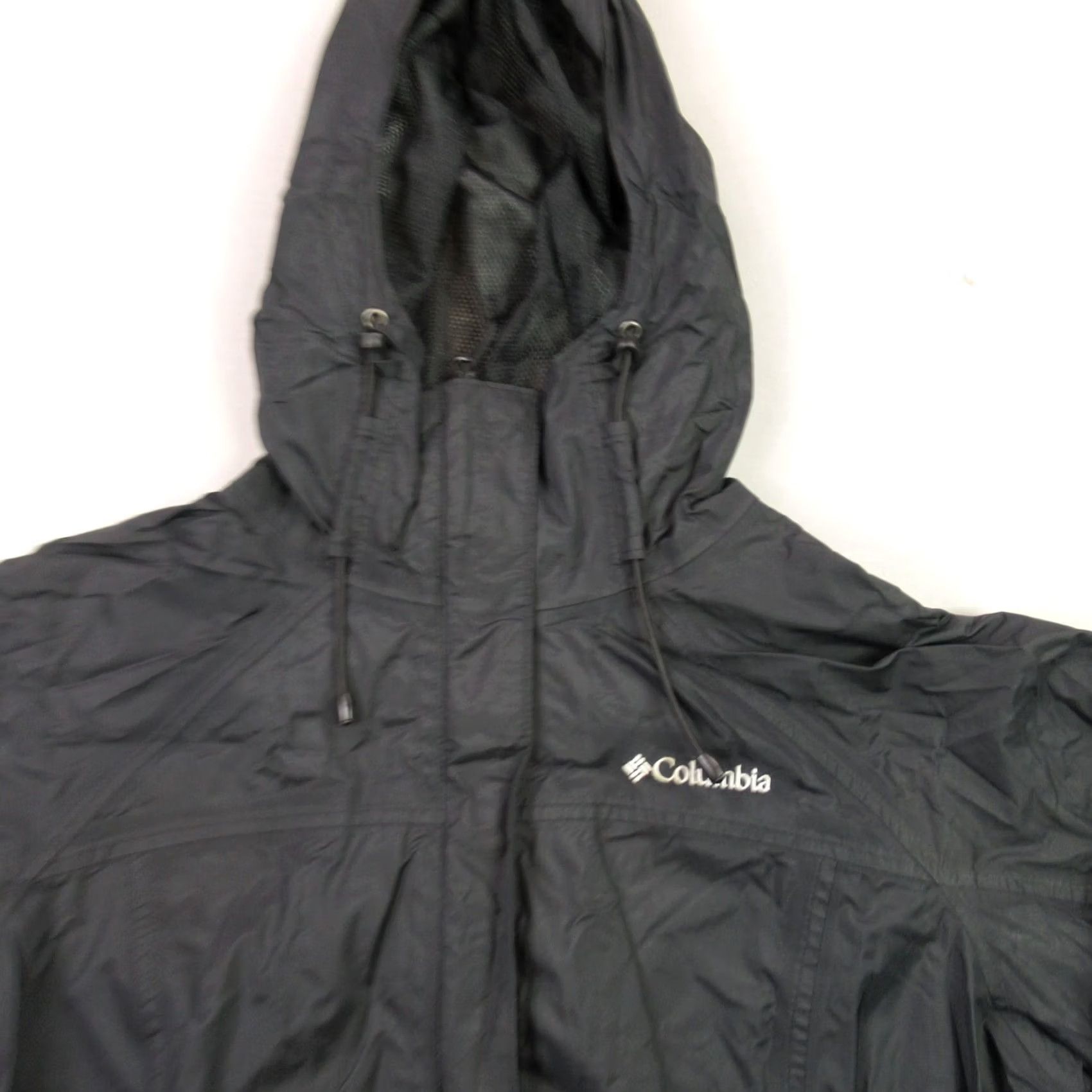 Vintage Columbia Jacket Womens Mediu Full Zip Hooded Outdoor Nylon Shell Pockets Black - Regular Size M Size M / US 6-8 / IT 42-44 - 2 Thumbnail