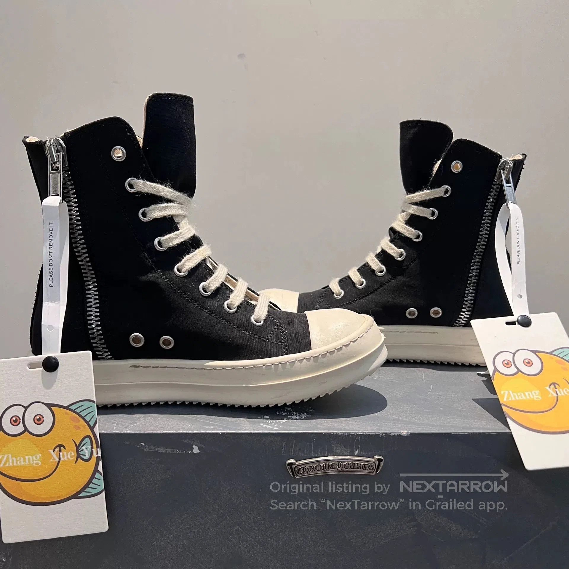Rick Owens Drkshdw Rick Owens DRKSHDW Black and White Sneakers. Size US 10 / EU 43 - 3 Thumbnail