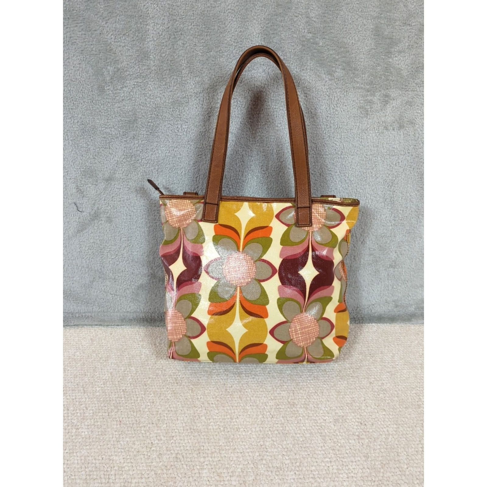 Fossil Fossil Key Per Tote Bag Coated Canvas Multicolor Floral Leather Straps Zip Lined Large Women Boho Hippie Style Digital Notions Size L / US 10 / IT 46 - 5 Thumbnail
