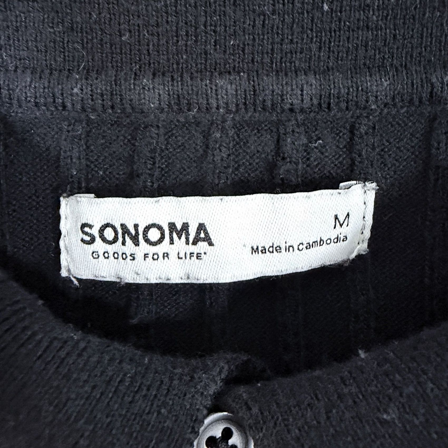 Vintage Sonoma Polo Shirt Short Sleeve Lightweight Ribbed Black Men's Medium Polo Shirt Black Size US M / EU 48-50 / 2 - 3 Thumbnail