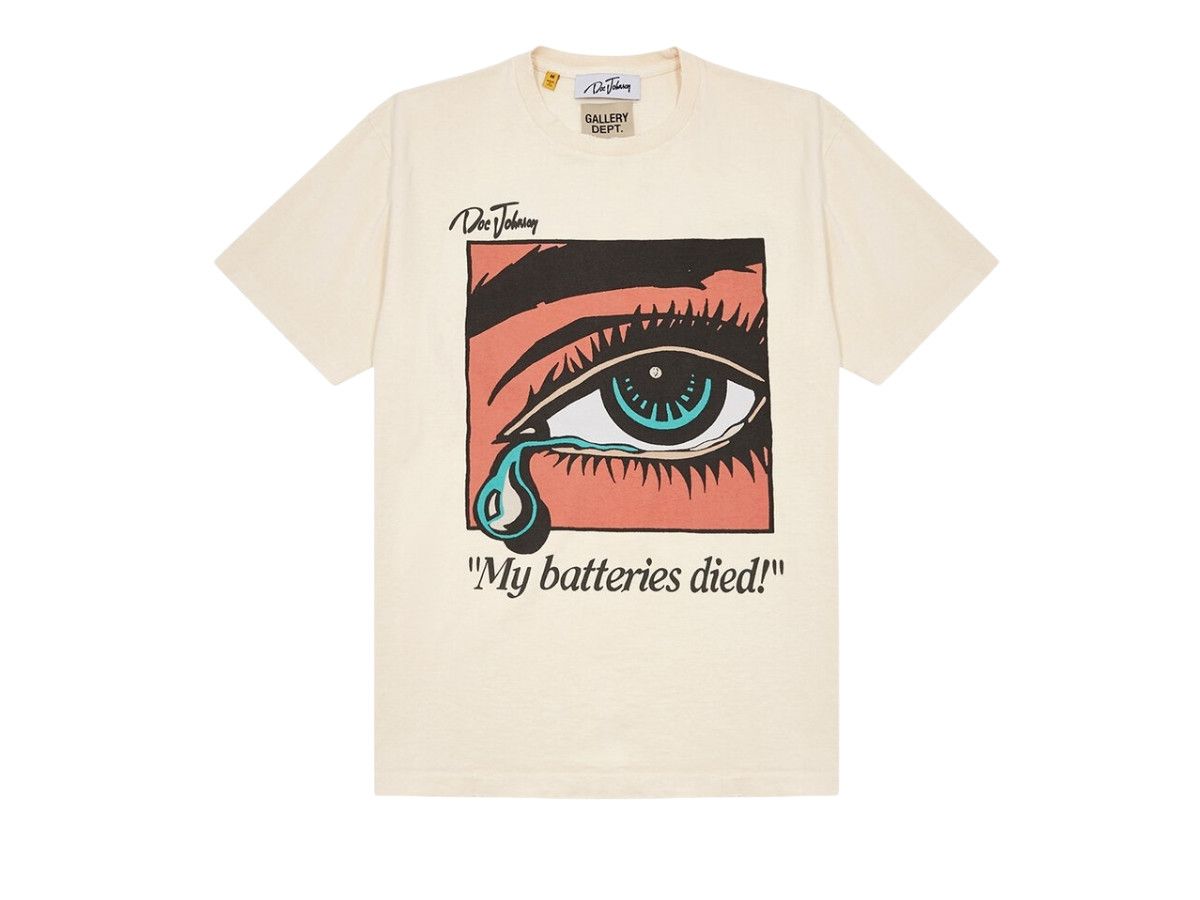 Gallery Dept. o1gr1nt0426 Dead Batteries T-Shirt in Antique White Size US S / EU 44-46 / 1 - 1 Thumbnail