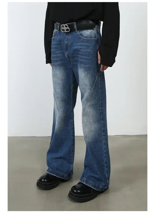 VIBE Men's American street style straight flared cleanfit jeans Size US 32 / EU 48 - 5 Thumbnail