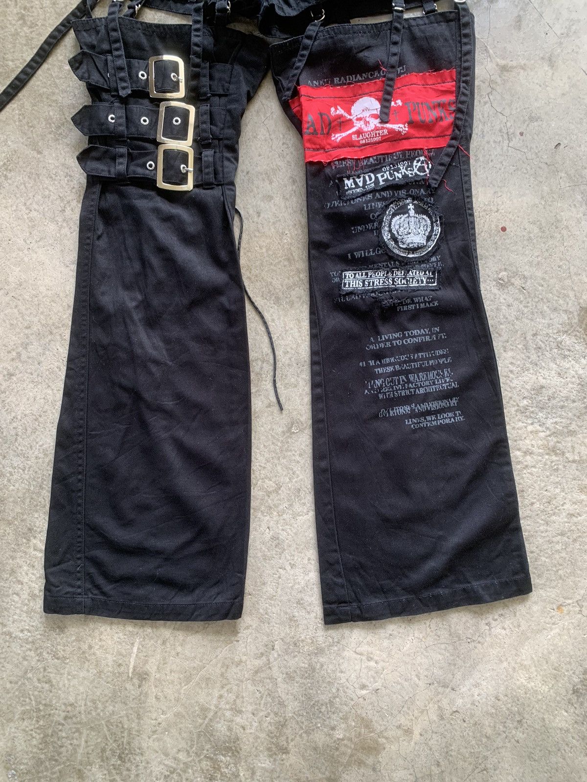 Japanese Brand Mad Punk Chaos Bondage Design Pants Size US 30 / EU 46 - 2 Thumbnail