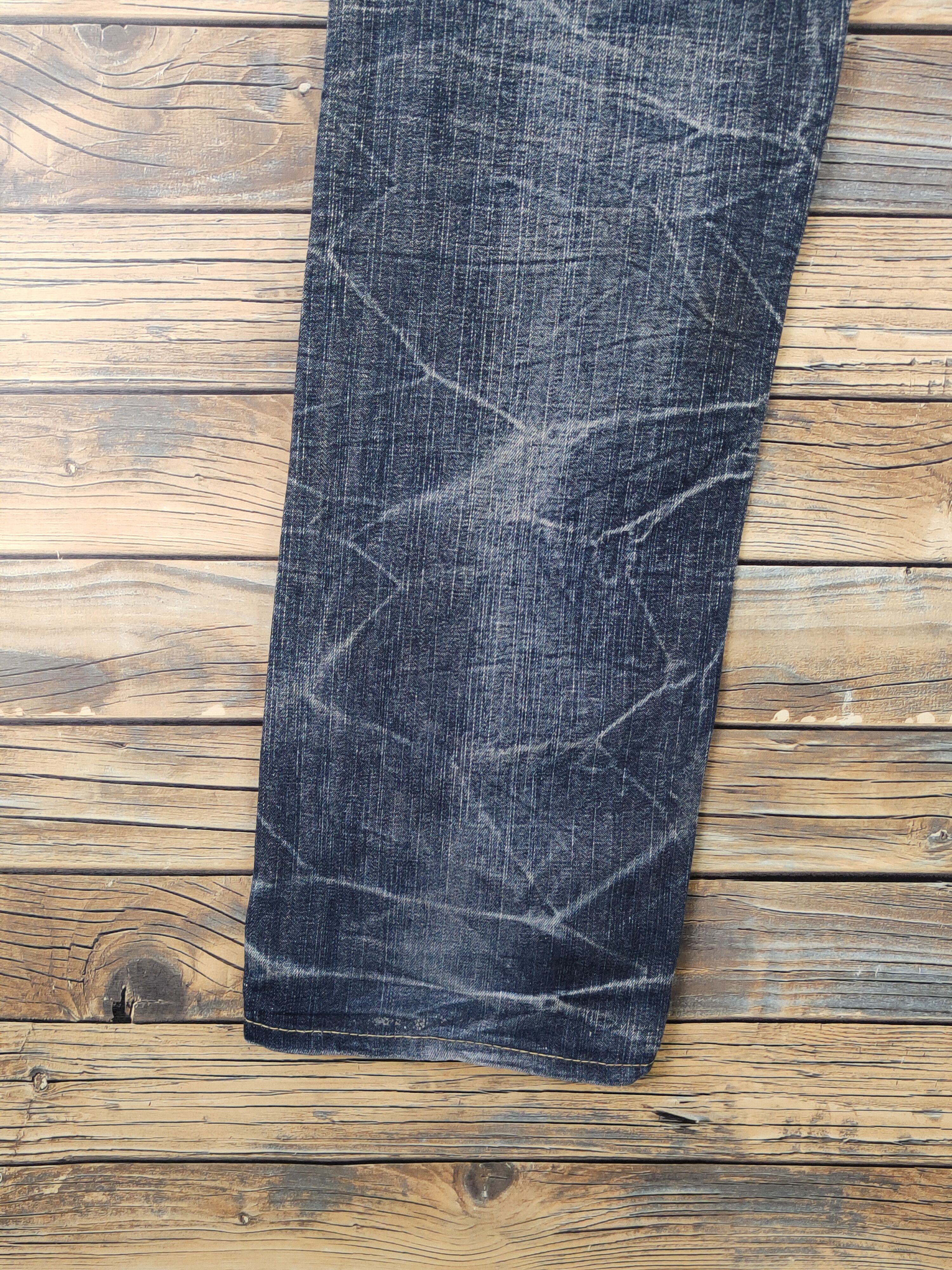 Japanese Brand Japan Dark Blue Distressed Ripped denim Jeans #W1386 Size US 32 / EU 48 - 10 Thumbnail