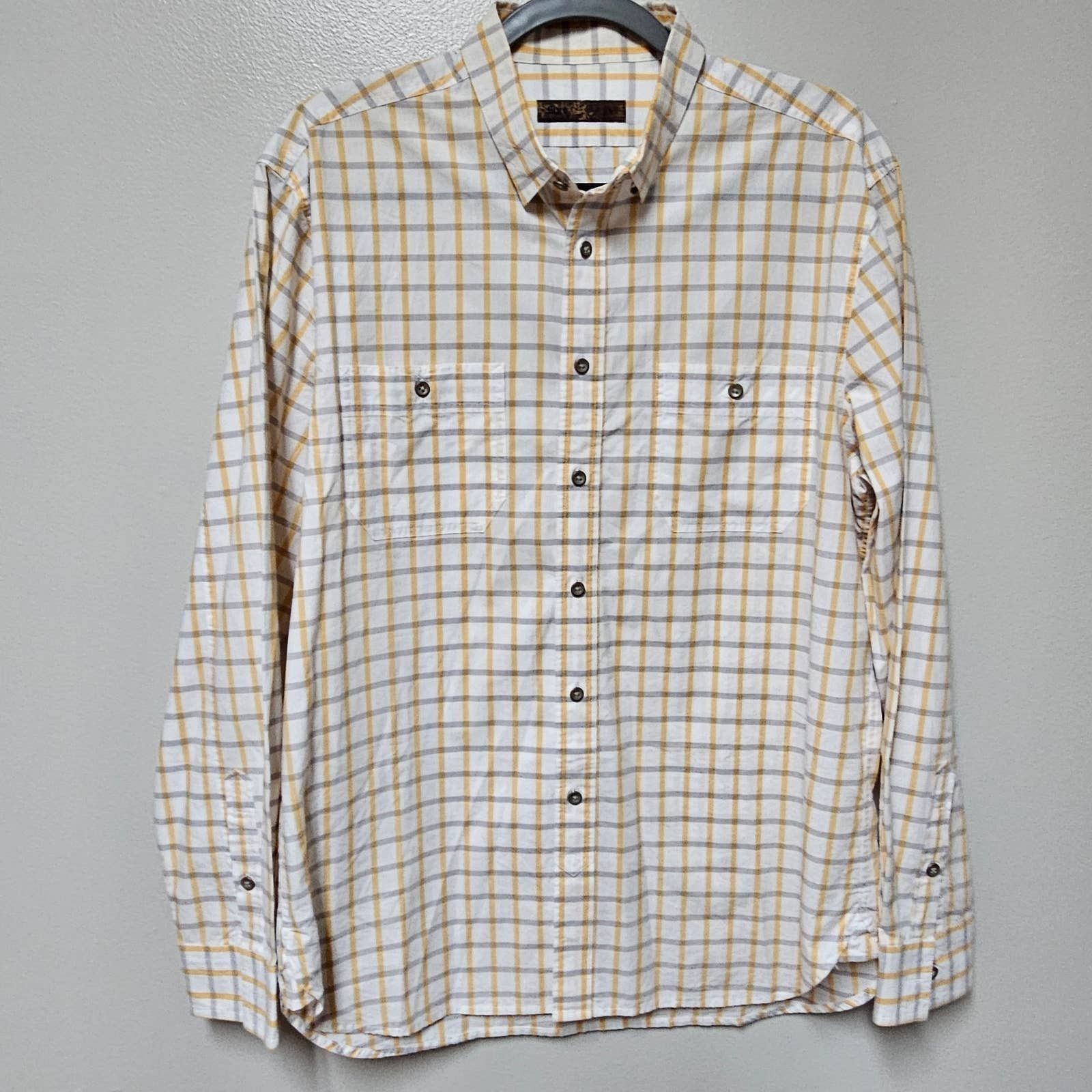 Pronto Uomo BLUE Pronto Uomo Mens Button Up Plaid Shirt Size Large Size US L / EU 52-54 / 3 - 1 Thumbnail
