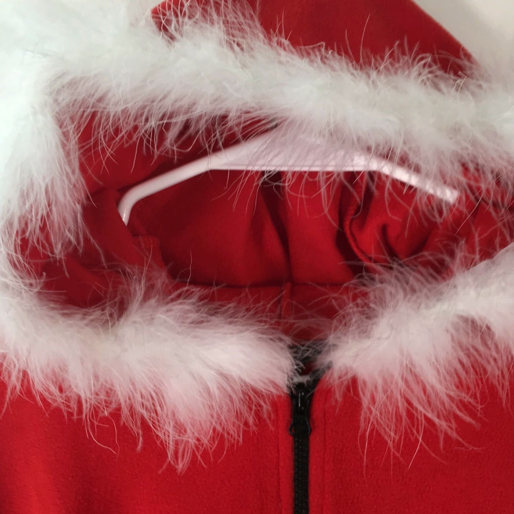 Vintage Just Love Womens Belted Santa Red Fleece Hoodie One Piece Body Suit Size Small Size S / US 4 / IT 40 - 4 Thumbnail
