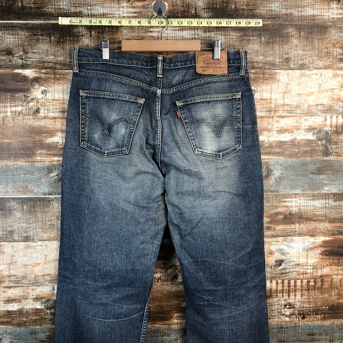 Levi's Levis 533 Blue Denim ripped distressed Pants #A2609 Size US 36 / EU 52 - 16 Thumbnail