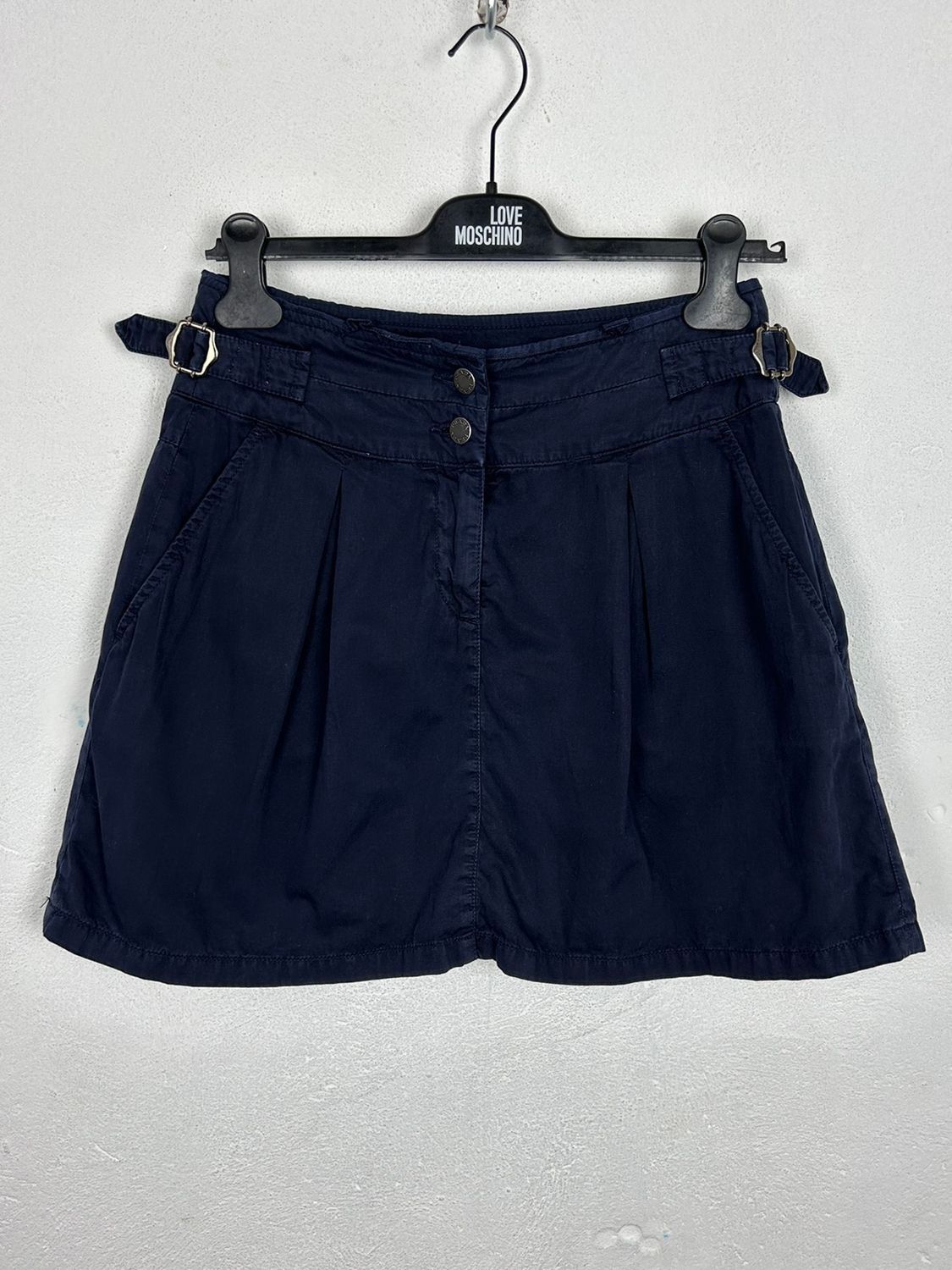 image of 00S Vintage Prada 2006 Red Tag Mini Skirt In Blue, Women's (Size 26)