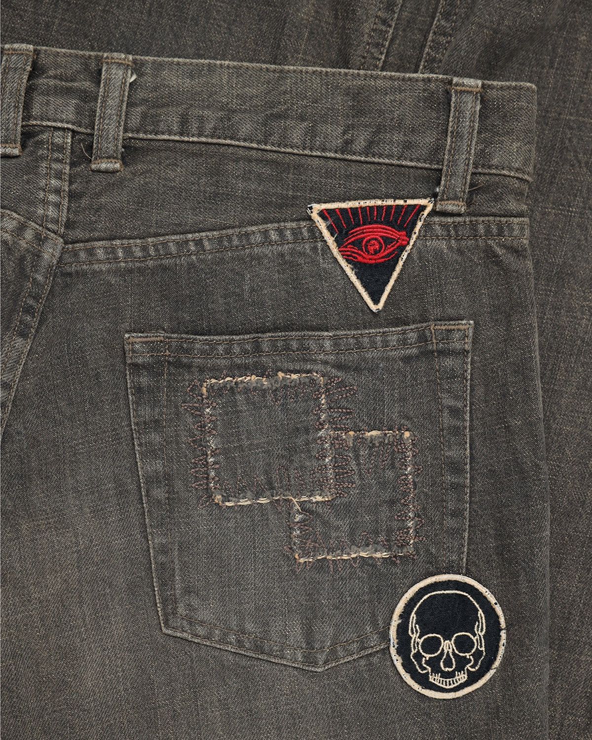 SCHLUSSEL lace up flare jeans