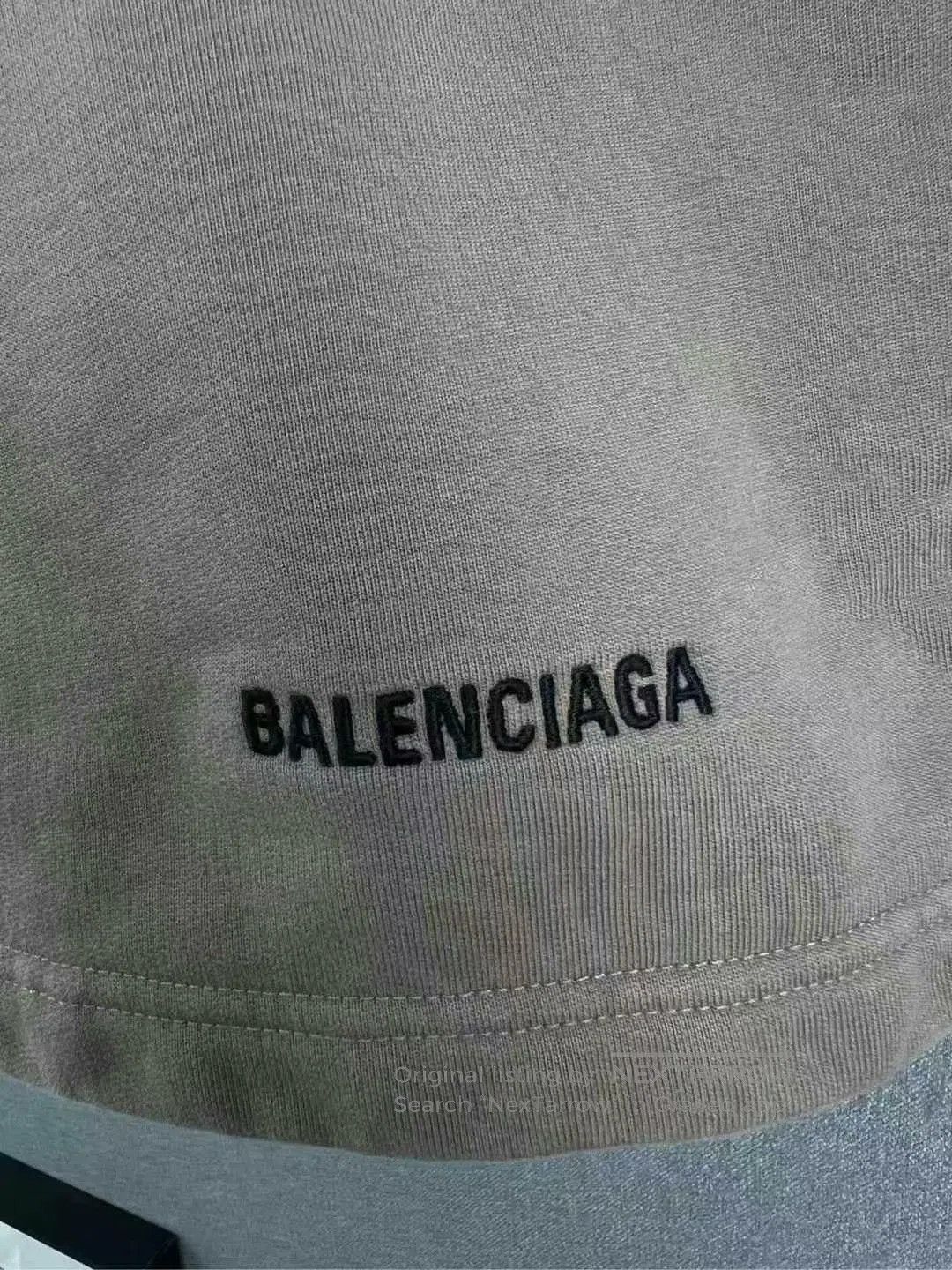 Balenciaga balenciaga embroidered logo shorts in beige. Size US 26 / EU 42 - 3 Thumbnail