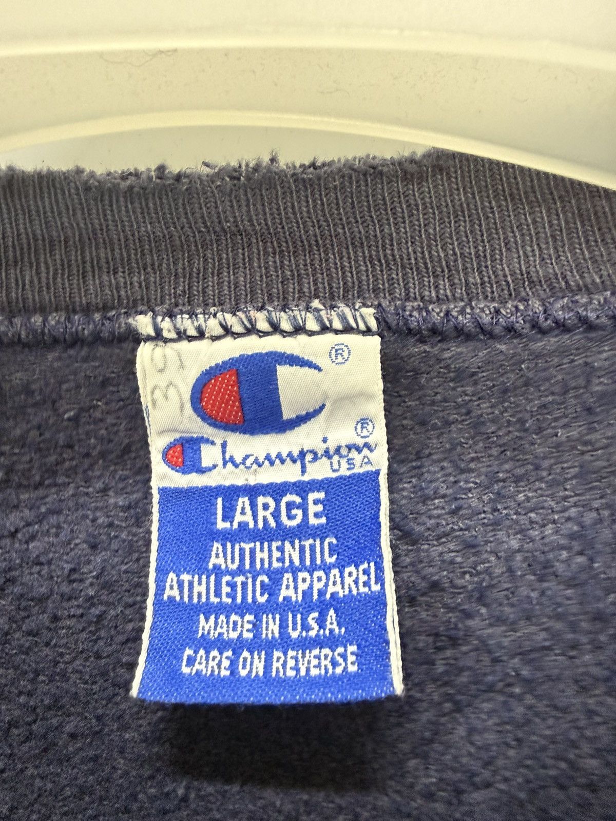 Champion 🔥 90's Champion Made in USA Distressed Blue sweatshirt Size US M / EU 48-50 / 2 - 7 Thumbnail