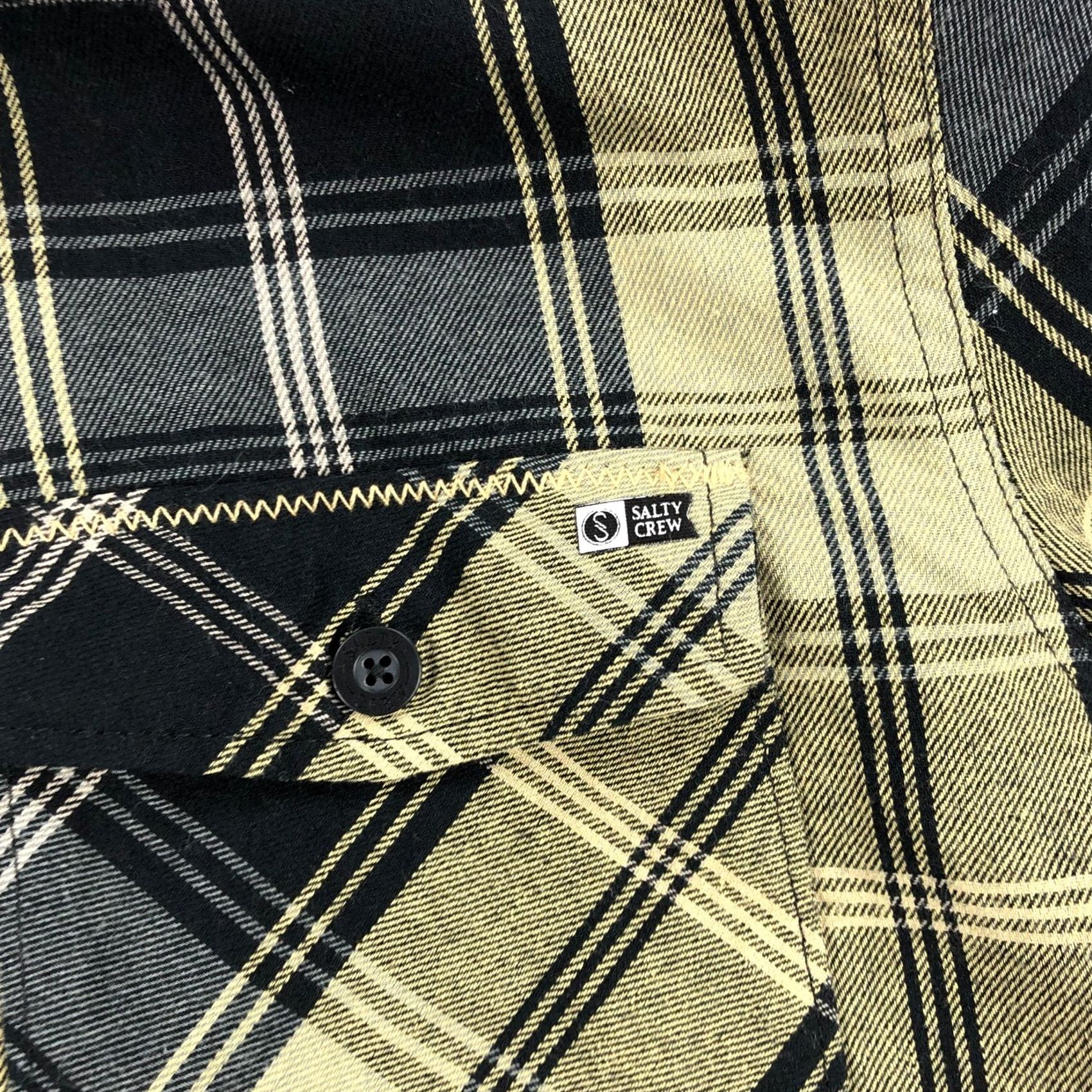 Vintage Salty Crew Shacket Mens L Flannel Plaid Earth Tones Grunge Schooner Jacket Size US L / EU 52-54 / 3 - 3 Thumbnail