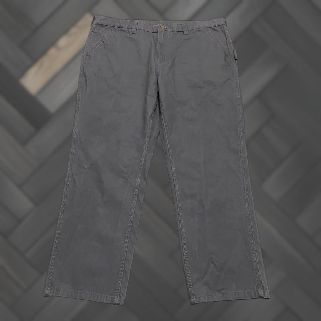 Vintage Brahma Carpenter Pants Wide Leg Utility Work Men's 44×30 Gray Workwear Utility Pants Mens Carpenter Workwear 44x30 gray Brahma Mens Pants Size US 44 / EU 60 - 1 Thumbnail