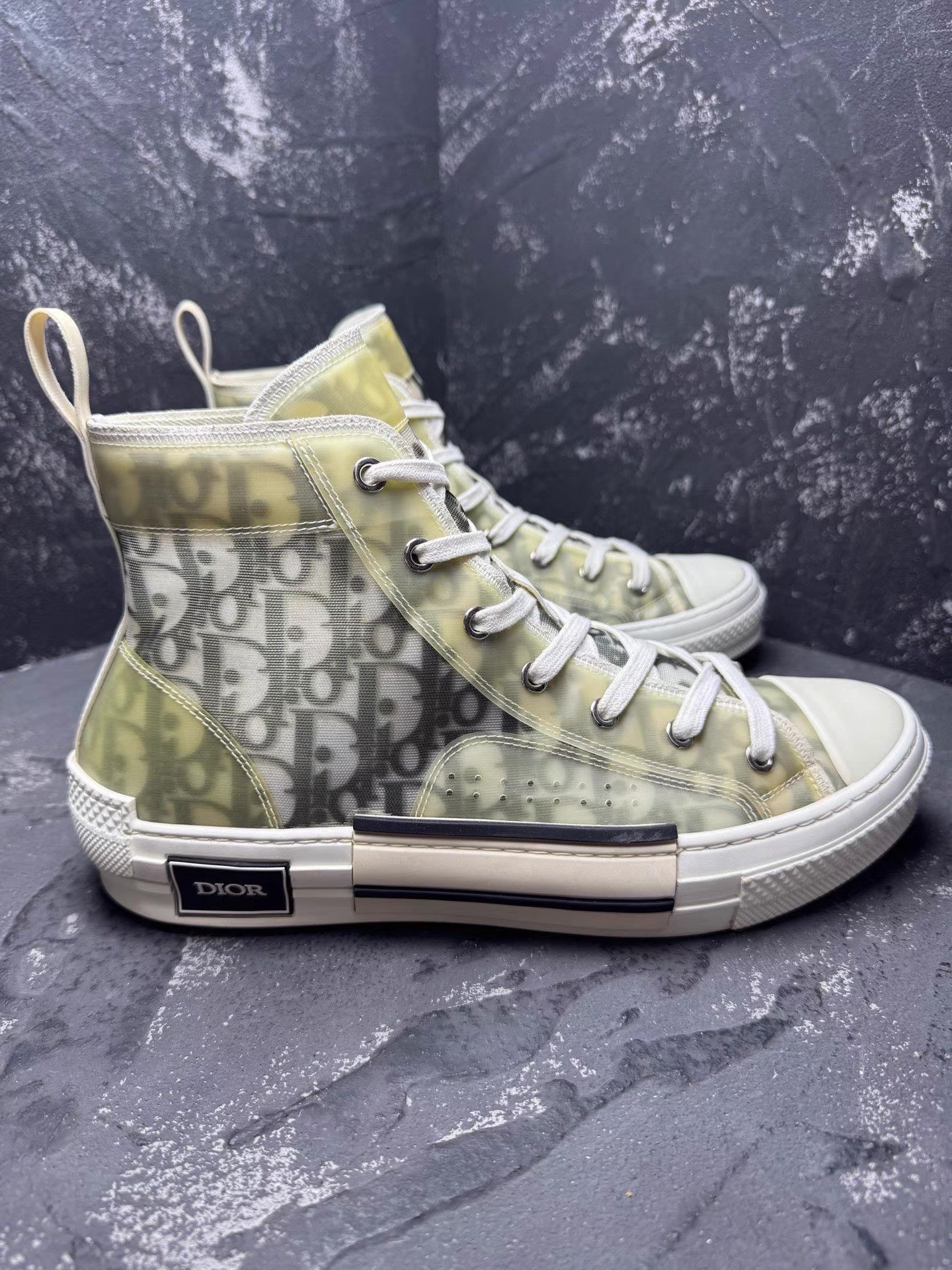 Dior DIOR B23 White & Gray High-Top Sneakers Q10 Size US 8.5 / EU 41-42 - 6 Thumbnail