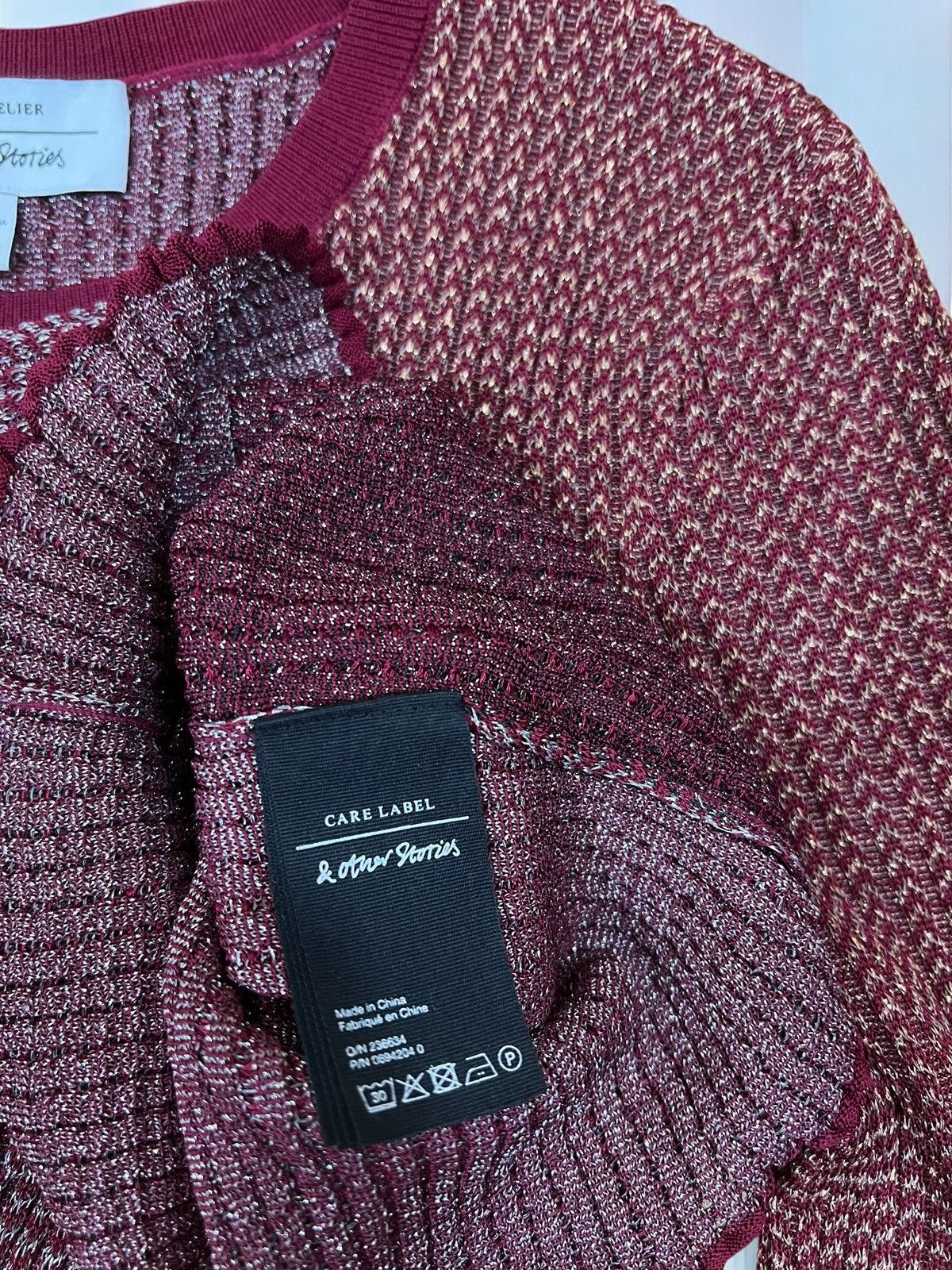 & Other Stories & Other Stories Burgundy Light Pull size S Size S / US 4 / IT 40 - 6 Thumbnail