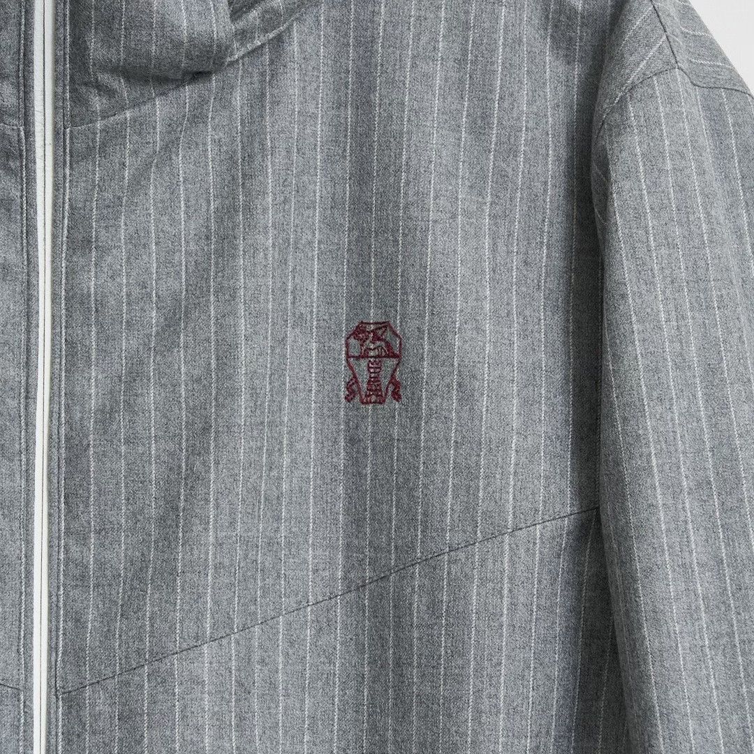 Brunello Cucinelli Brunello Cucinelli Men's Embroidered Stripe Quilted Coat Size US M / EU 48-50 / 2 - 3 Thumbnail