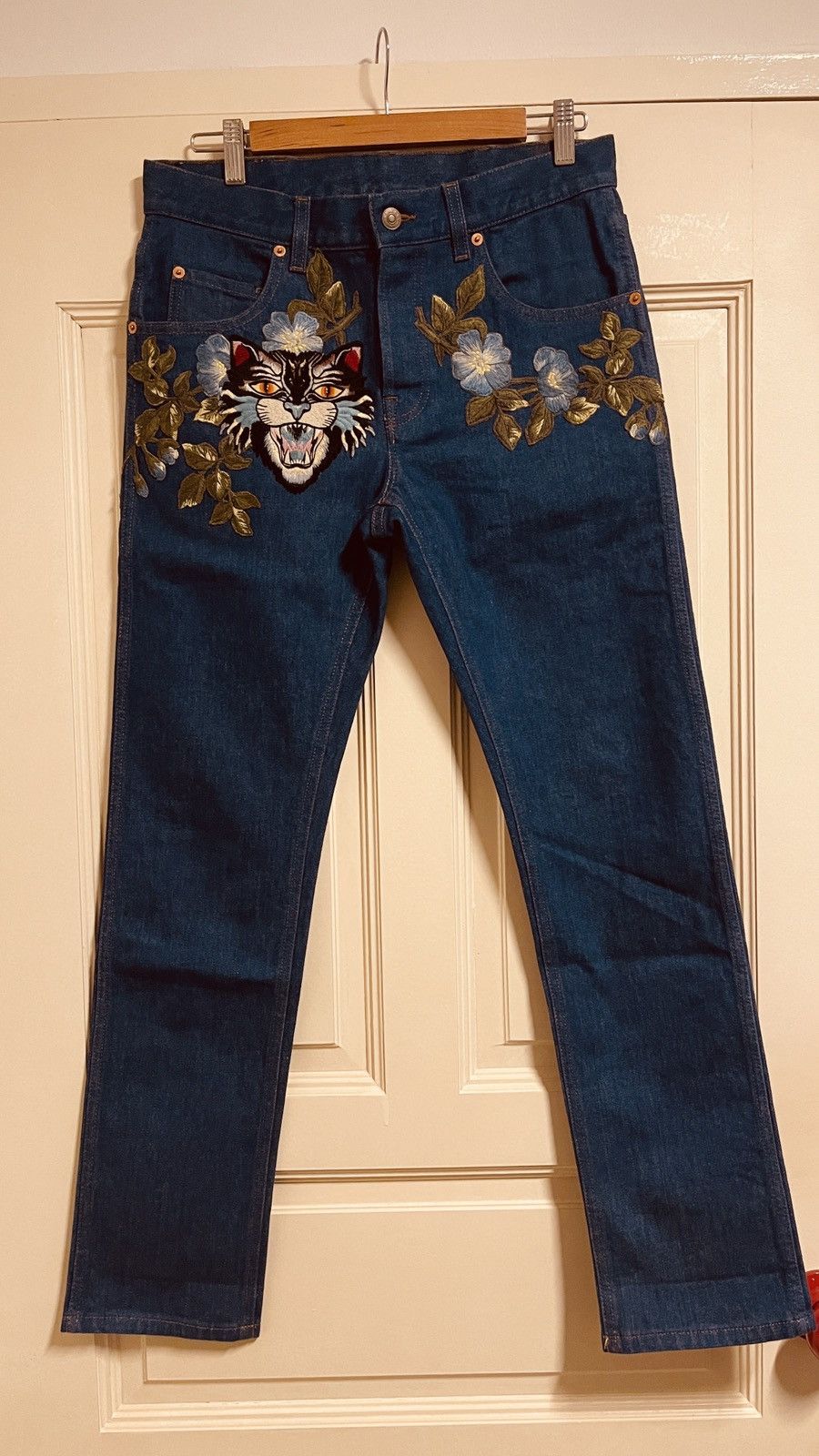Gucci Gucci Embroidered Jeans Men’s Size US 31 - 1 Thumbnail