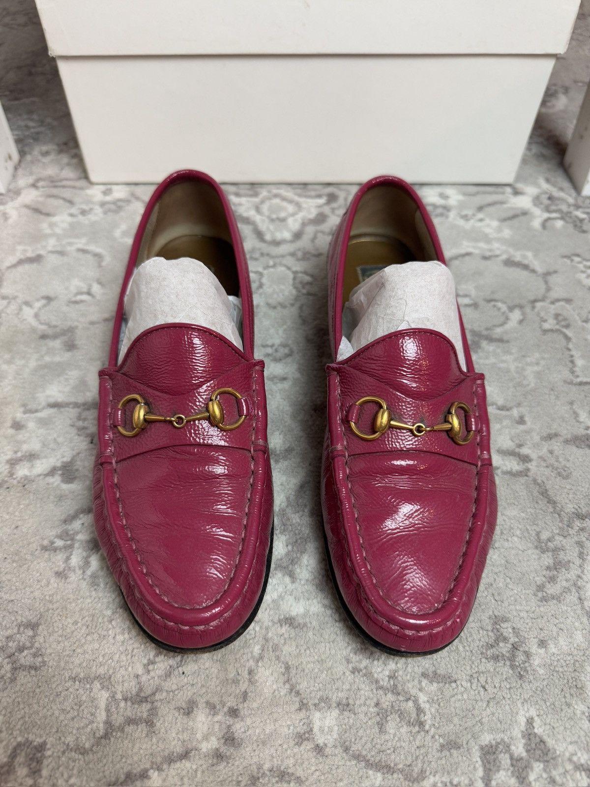 Designer × Gucci × Vintage Vintage 90s Gucci leather loafers flats shoes US7 luxury y2k Size US 7 / IT 37 - 1 Thumbnail