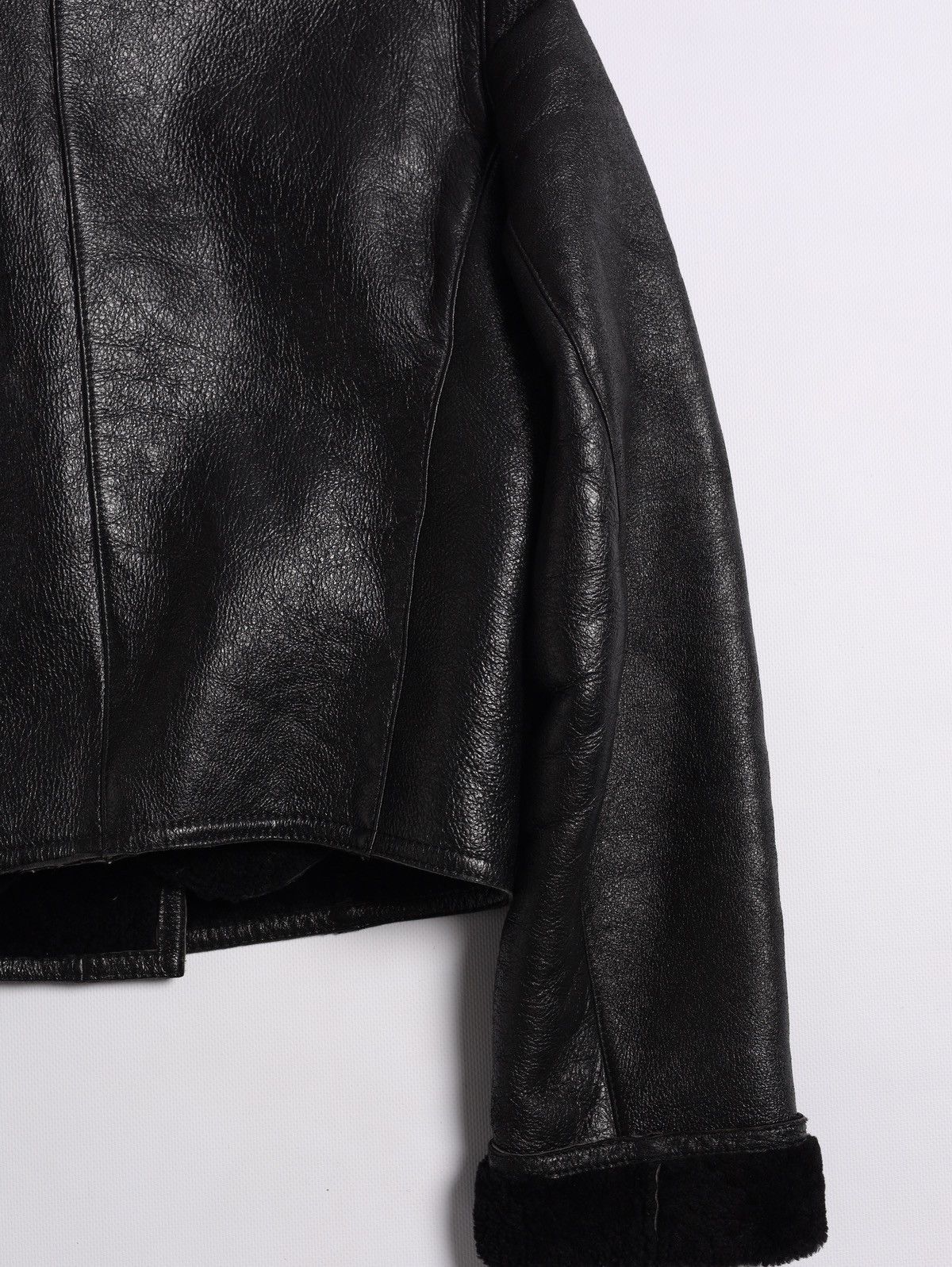Gianfranco Ferre Gianfranco Ferre GFF Leather Pelle Shearling Crop Jacket Vin Size M / US 6-8 / IT 42-44 - 21 Thumbnail