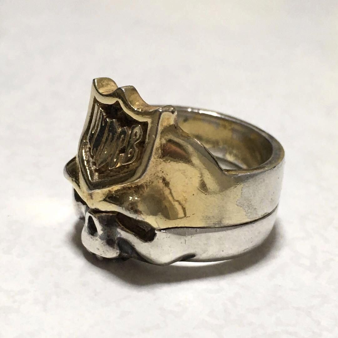 Undercover 2 Piece Skull Logo Ring Size ONE SIZE - 4 Thumbnail