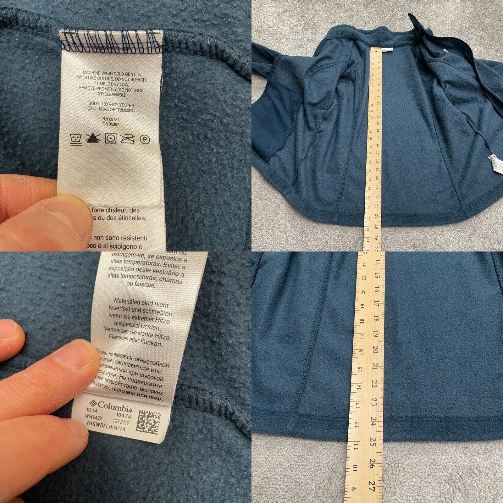 Vintage Columbia Benton Springs Fleece Jacket Womens 1X Blue Full Zip Outdoor Hiking Jacket Size XL / US 12-14 / IT 48-50 - 8 Thumbnail