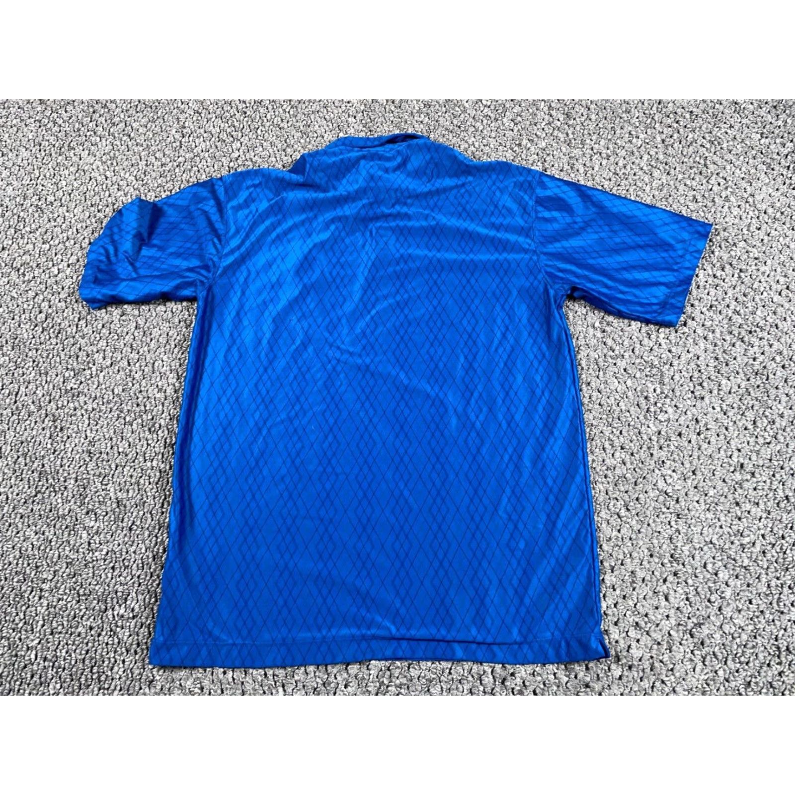 Nike Nike Golf Polo Shirt Men Adult Medium Blue Diamond Pattern Pebble Beach Dri Fit UV Shirt Size US M / EU 48-50 / 2 - 2 Thumbnail