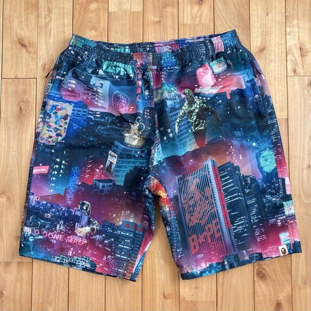 Bape BAPE NEON TOKYO Nylon Shorts a bathing ape ★size 2XL Size US 38 / EU 54 - 2 Thumbnail