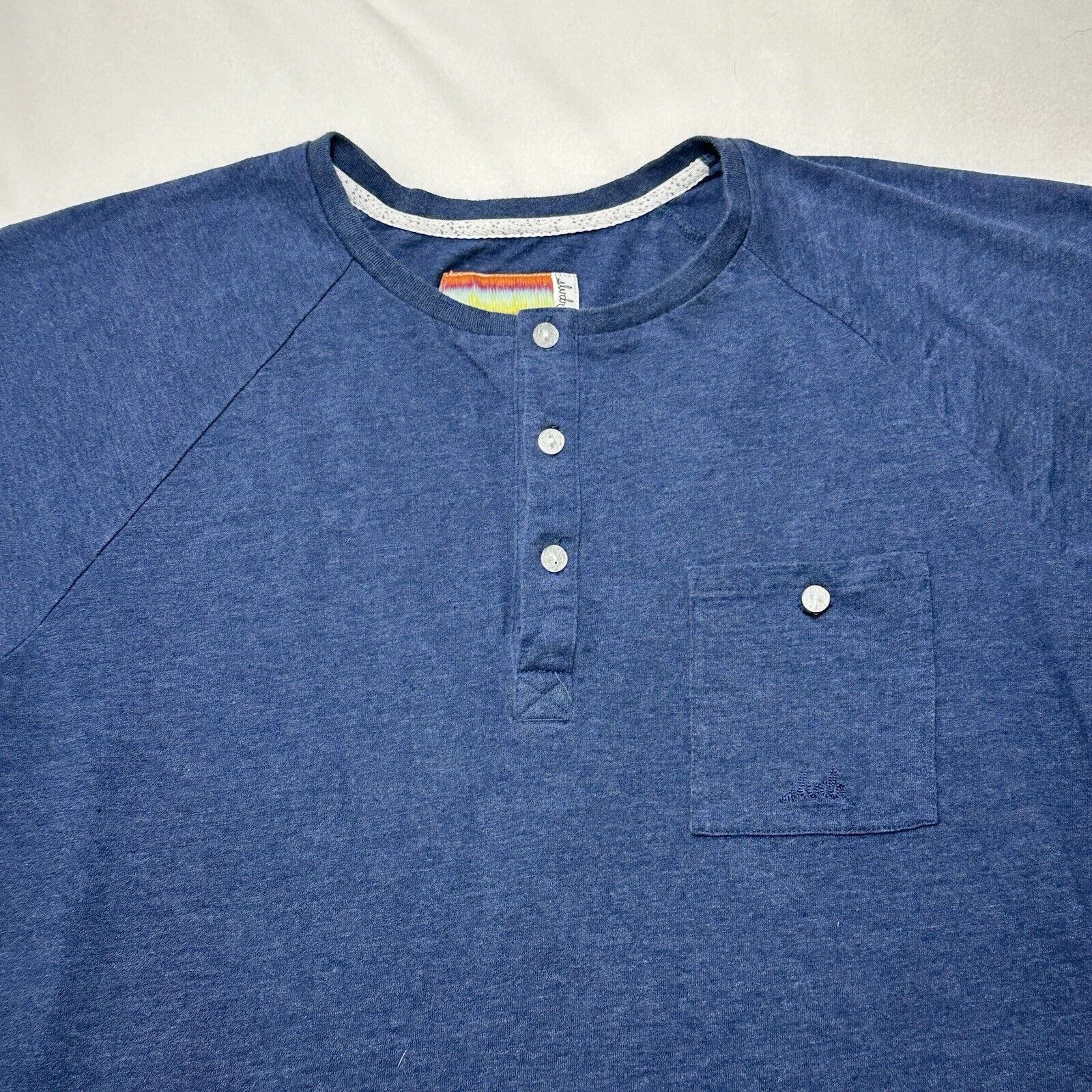SLVDR SLVDR Medium Hidalgo Henley T Shirt Navy Blue Pocket Tee Size US M / EU 48-50 / 2 - 2 Thumbnail