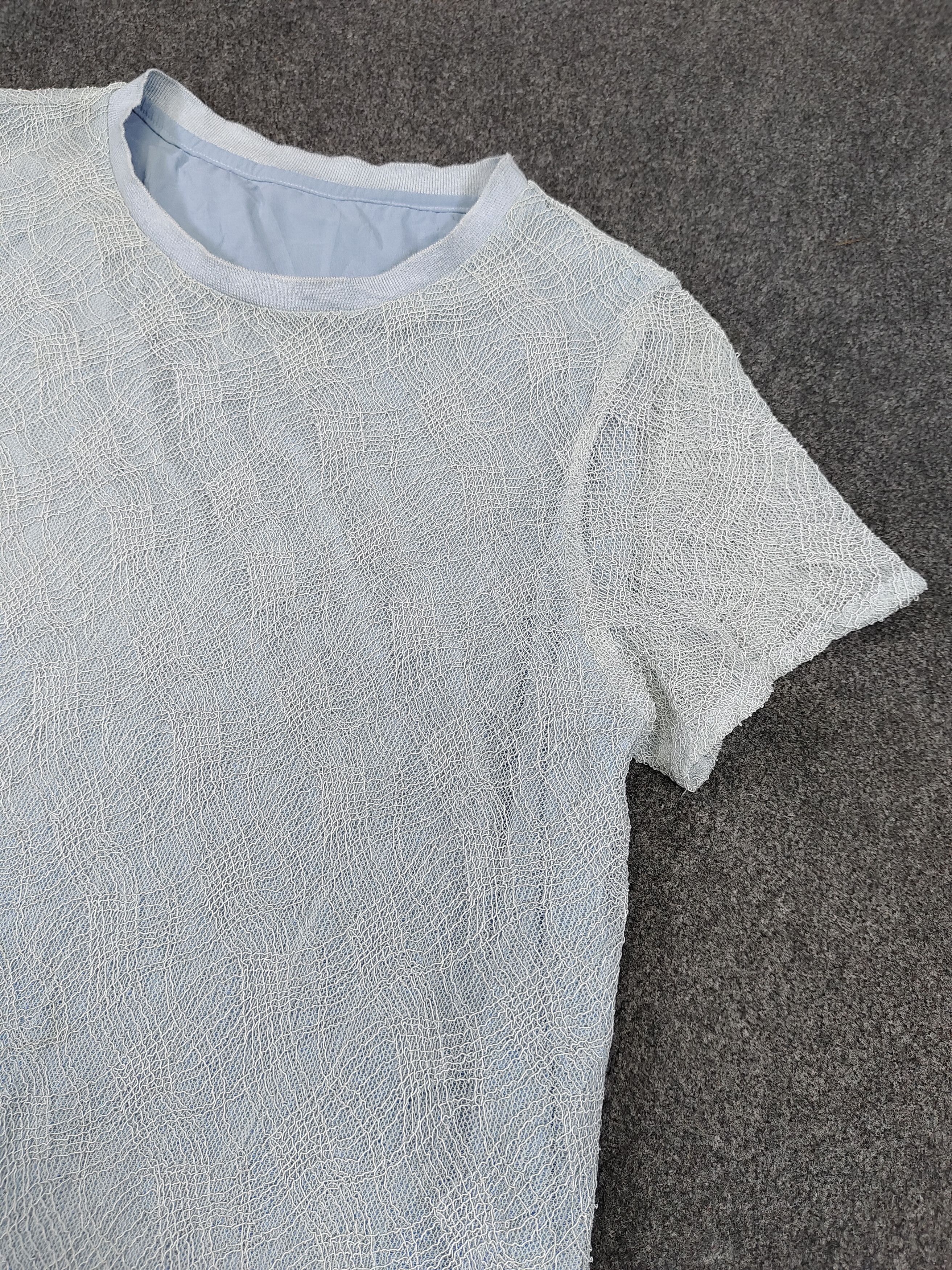 Alexander Wang Alexander Wang- Ice Blue Textured Mesh Overlay Dress Size L / US 10 / IT 46 - 6 Thumbnail