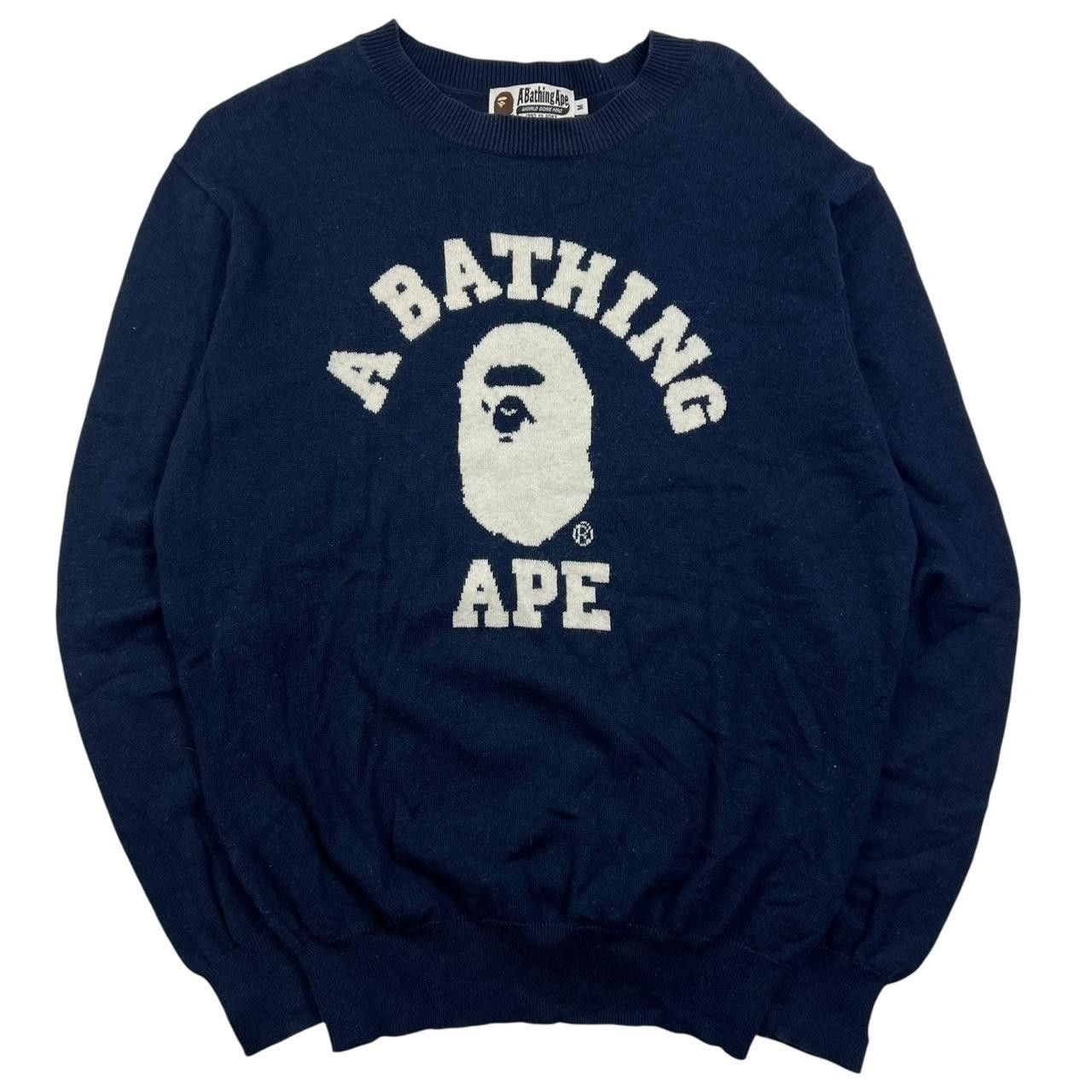 Bape Bape Ape Head Knit Navy & White - Medium Size US M / EU 48-50 / 2 - 1 Thumbnail