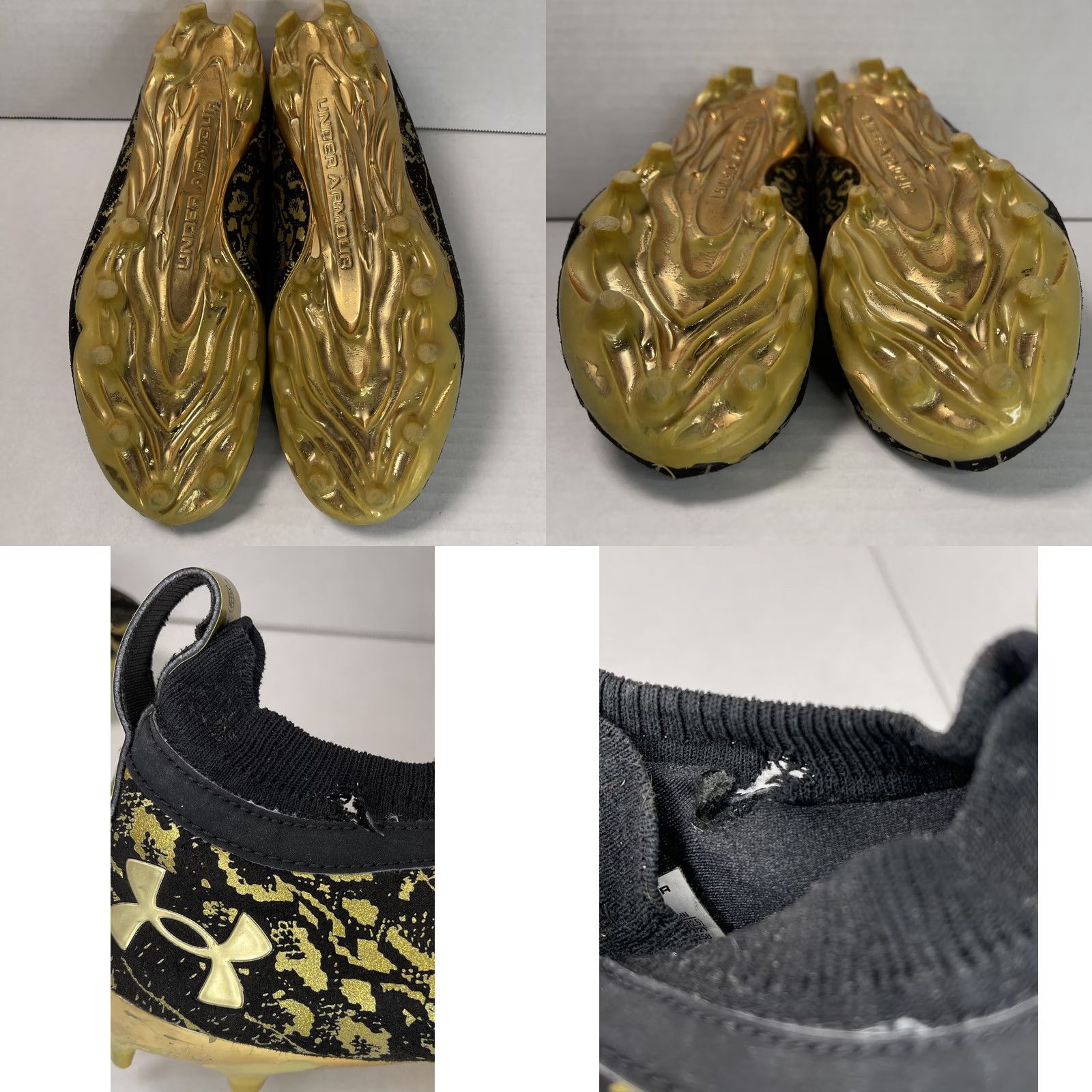 Under Armour Under Armour Football Cleats Men’s Sz 9 Spotlight Lux 2.0 Black Gold 3024251-001 Size US 8 / EU 41 - 9 Thumbnail