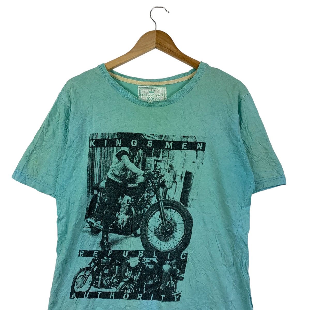 Kingsman Kingsmen Republic Authority Motorcycle Tee Shirt Green Size US M / EU 48-50 / 2 - 2 Thumbnail