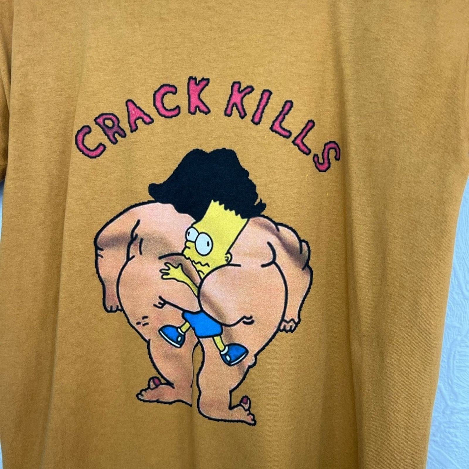 Anvil Vintage Crack Kills Bart Simpson Shirt Single Stitch 80s USA Size US M / EU 48-50 / 2 - 6 Thumbnail