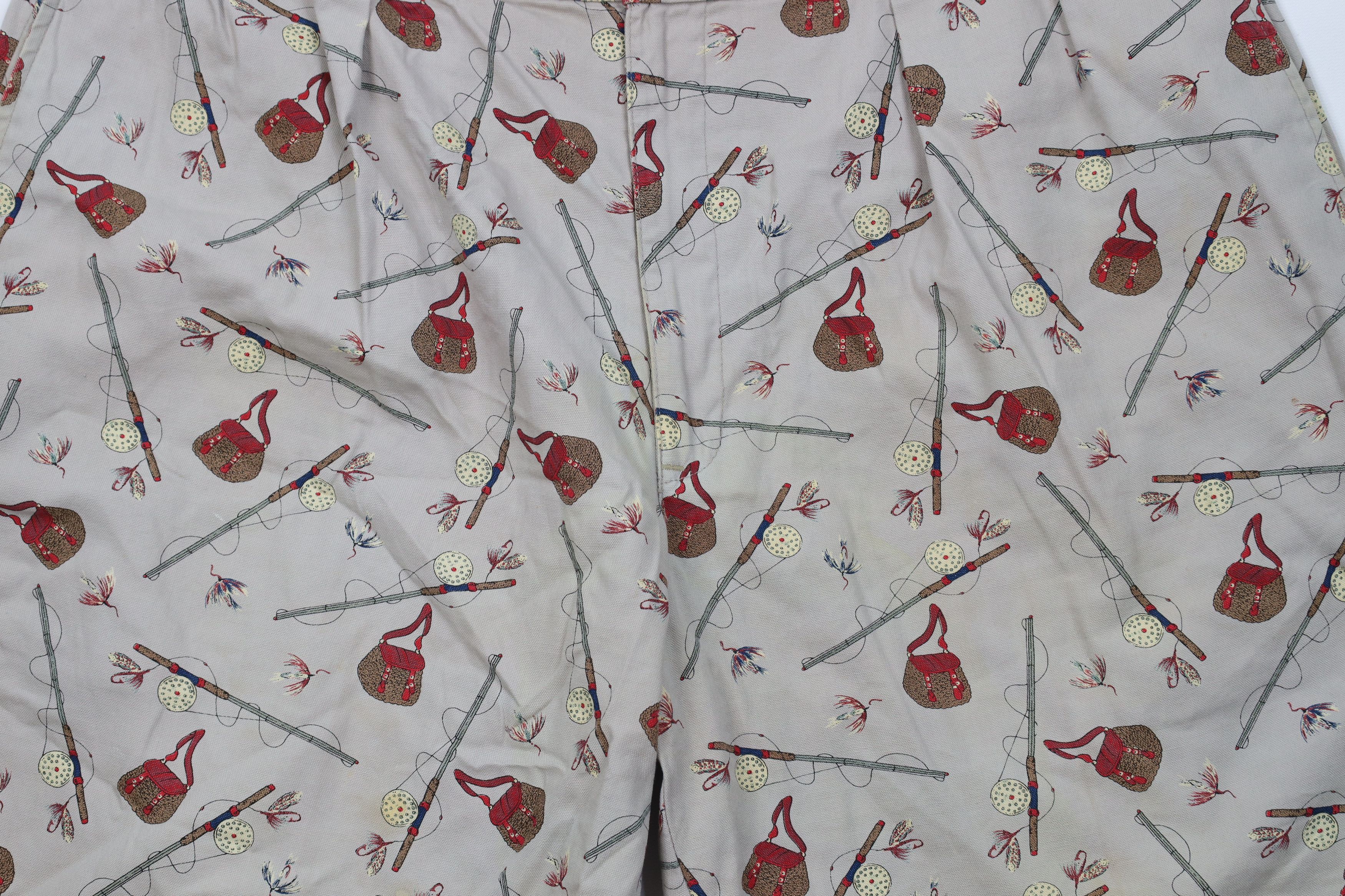 Brooks Brothers Vintage 80s 90s Brooks Brothers All Over Print Chino Shorts Size US 38 / EU 54 - 3 Thumbnail
