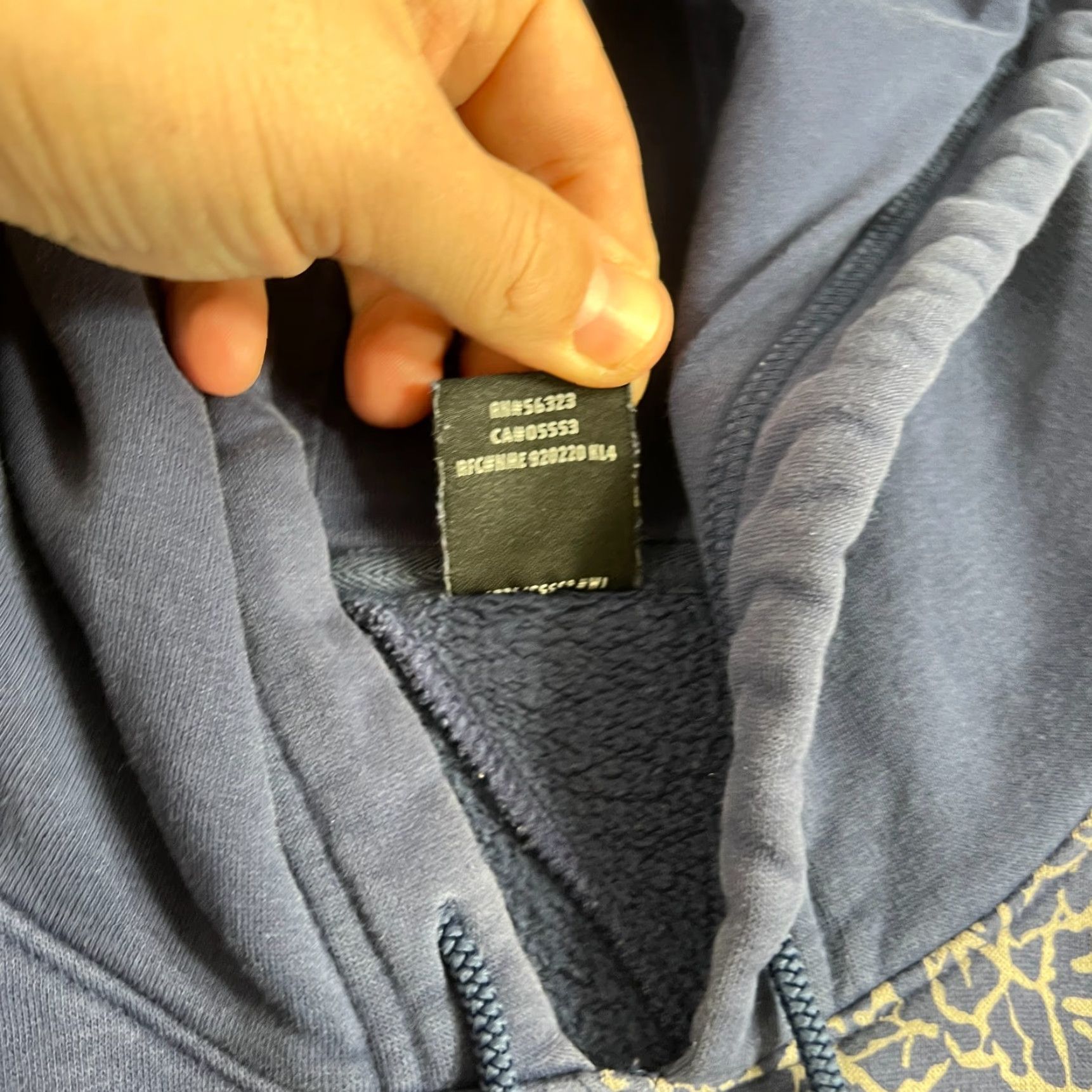 Jordan Brand Jordan Hoodie Mens L Blue Pullover Sweatshirt Long Sleeve Nike Jordan Athletic Hooded Pockets Zipper Logo Size US L / EU 52-54 / 3 - 6 Thumbnail