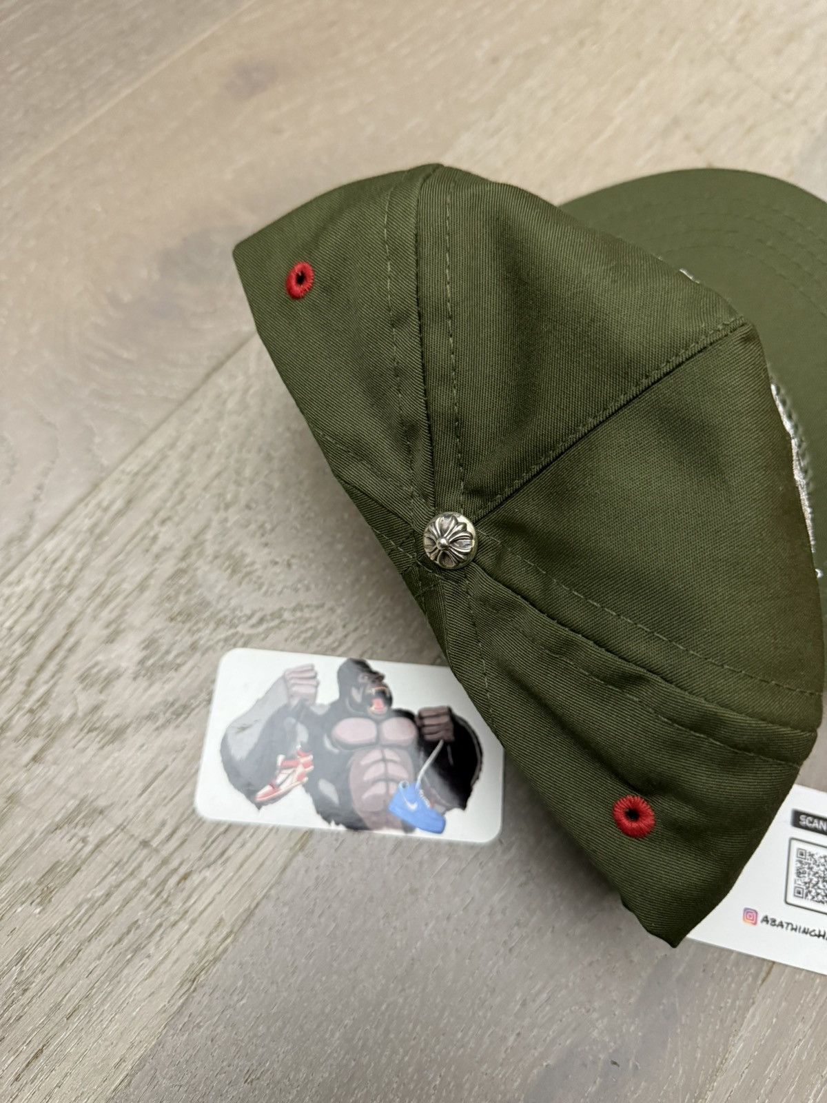 Chrome Hearts Chrome Hearts Gas Station Trucker Hat Olive/Red Size ONE SIZE - 4 Thumbnail